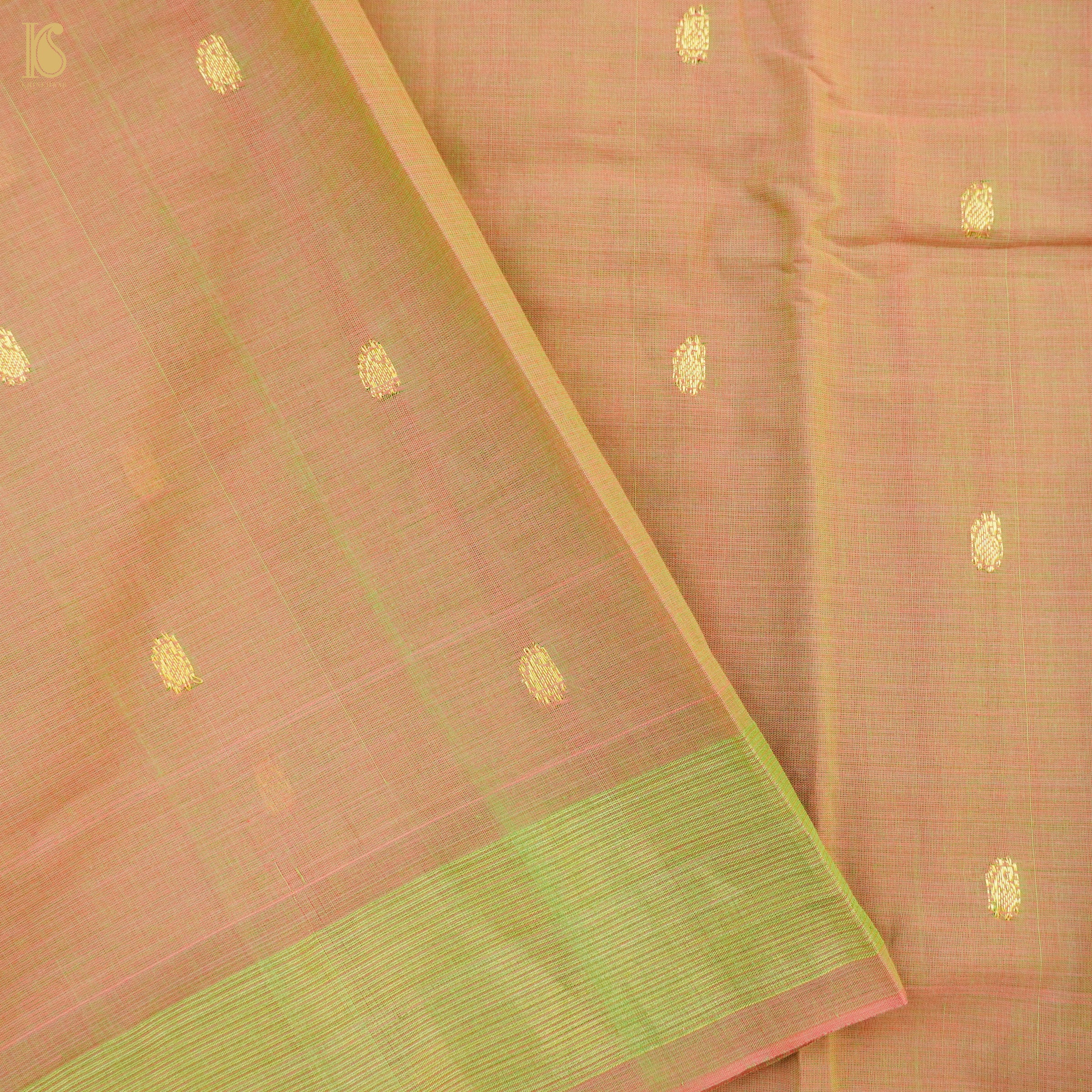 Pure Cotton Handwoven Paithani Cow Saree - Khinkhwab
