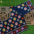 Midnight Blue Pure Mashru Silk Stitched Blouse with Kutchi Embriodery - Khinkhwab
