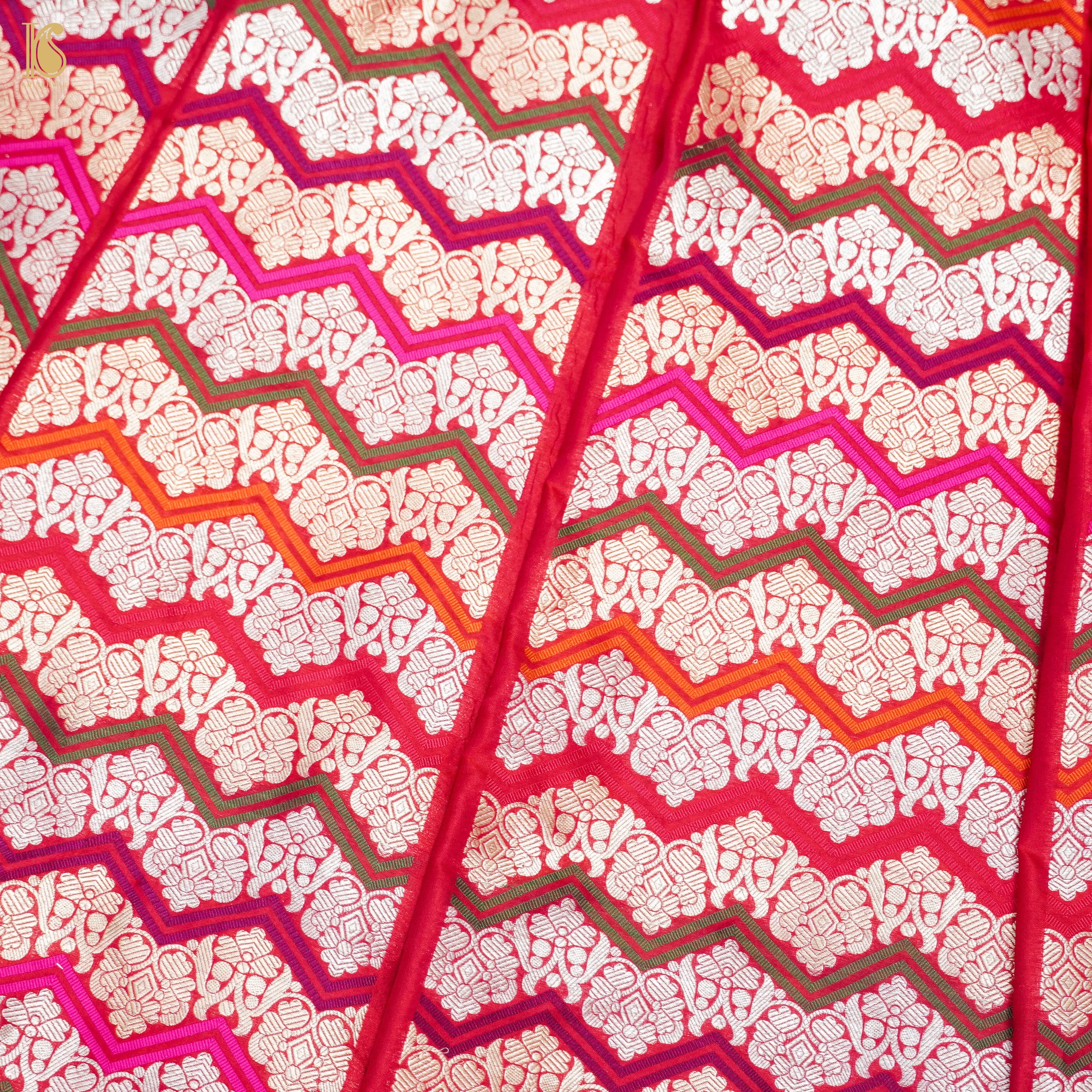 Pure Katan Silk Handloom Banarasi Kalidar Rangkat Lehenga - Khinkhwab