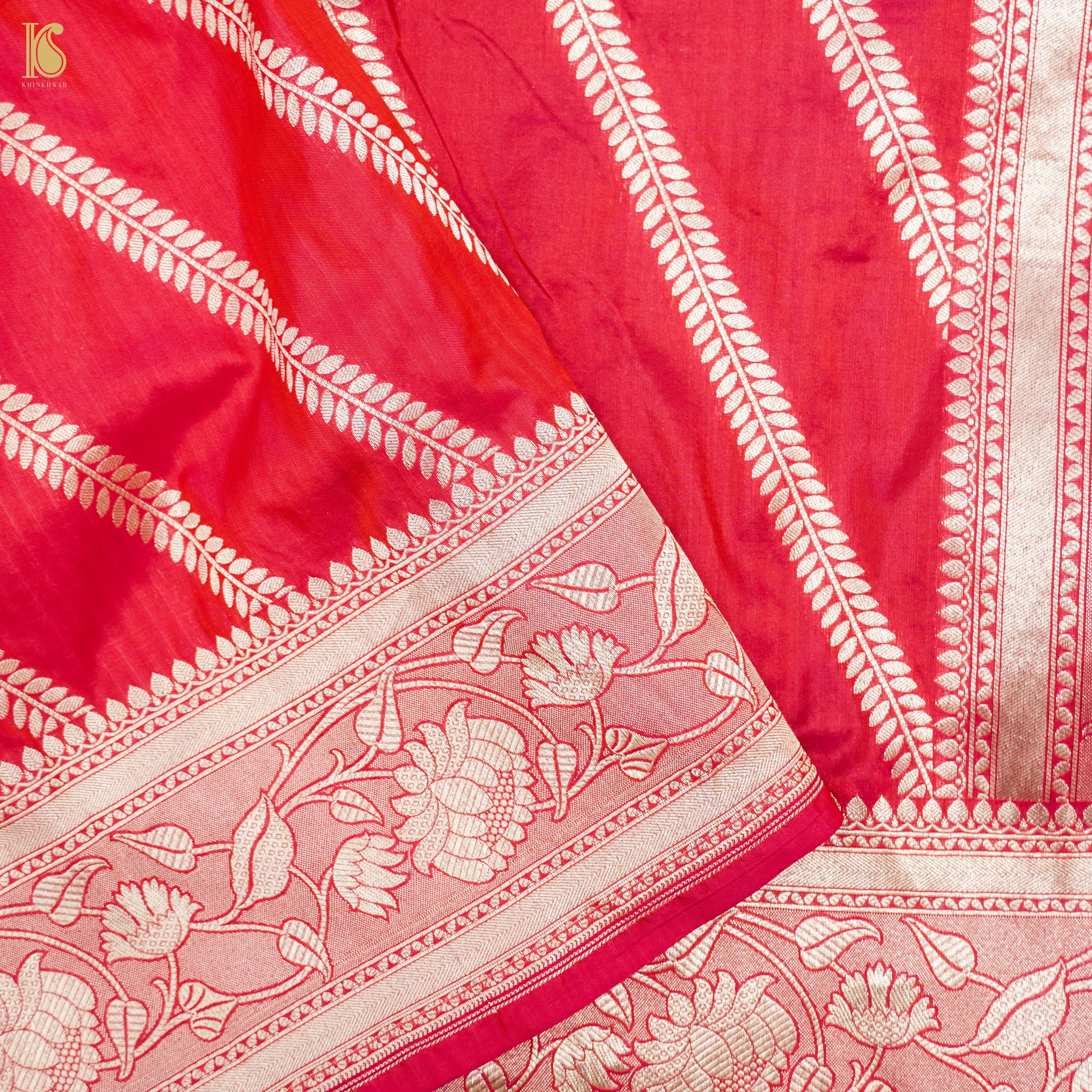 Pure Katan Silk Handloom Banarasi Kalidar Rangkat Lehenga - Khinkhwab