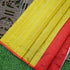 Handwoven Confetti Yellow & Red Pure Chanderi Silk Stripes Saree - Khinkhwab