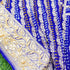 Blue Hand Embroidered Pure Georgette Bandhani Blouse Fabric - Khinkhwab