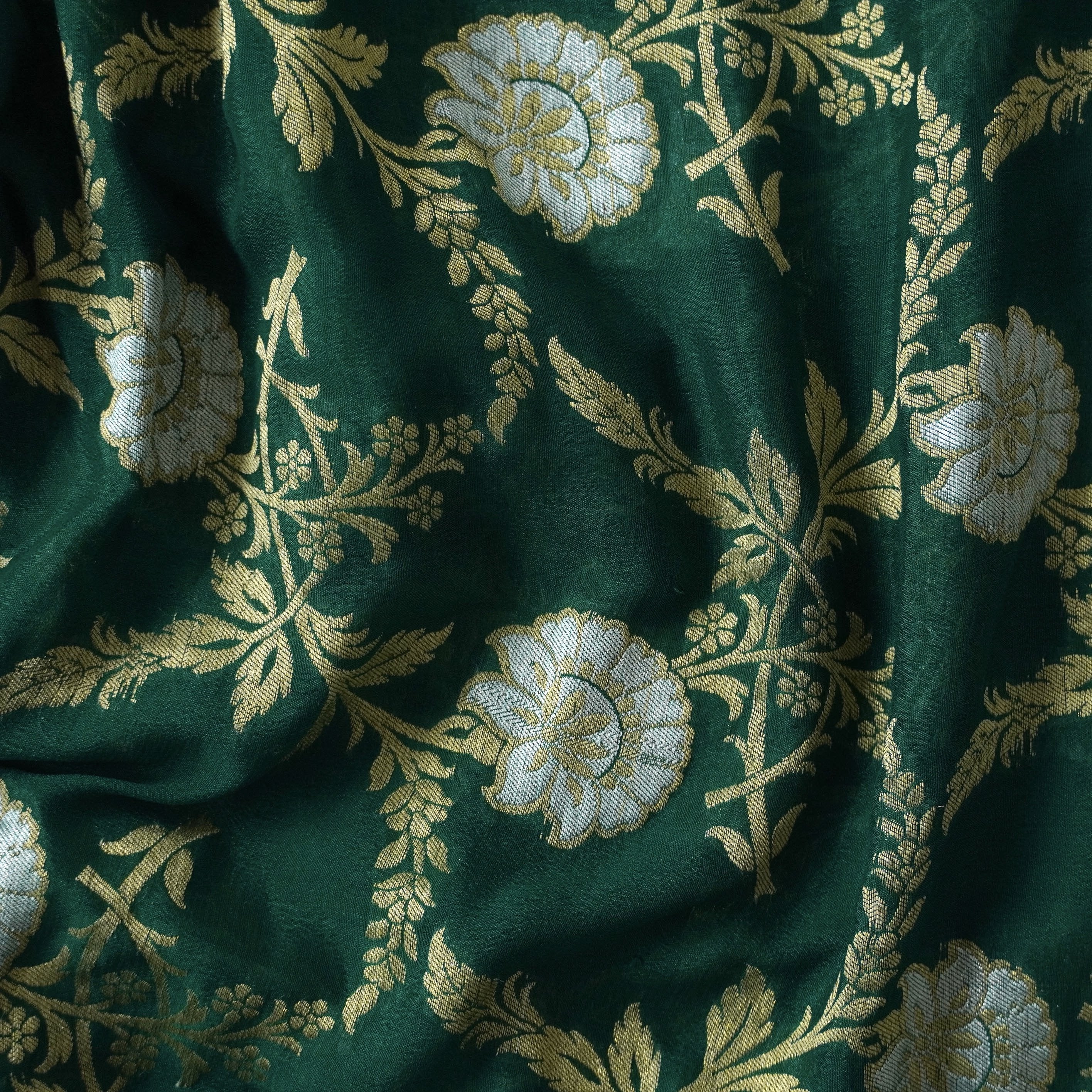 Pure Georgette Handloom Banarasi Peony Saree - Khinkhwab
