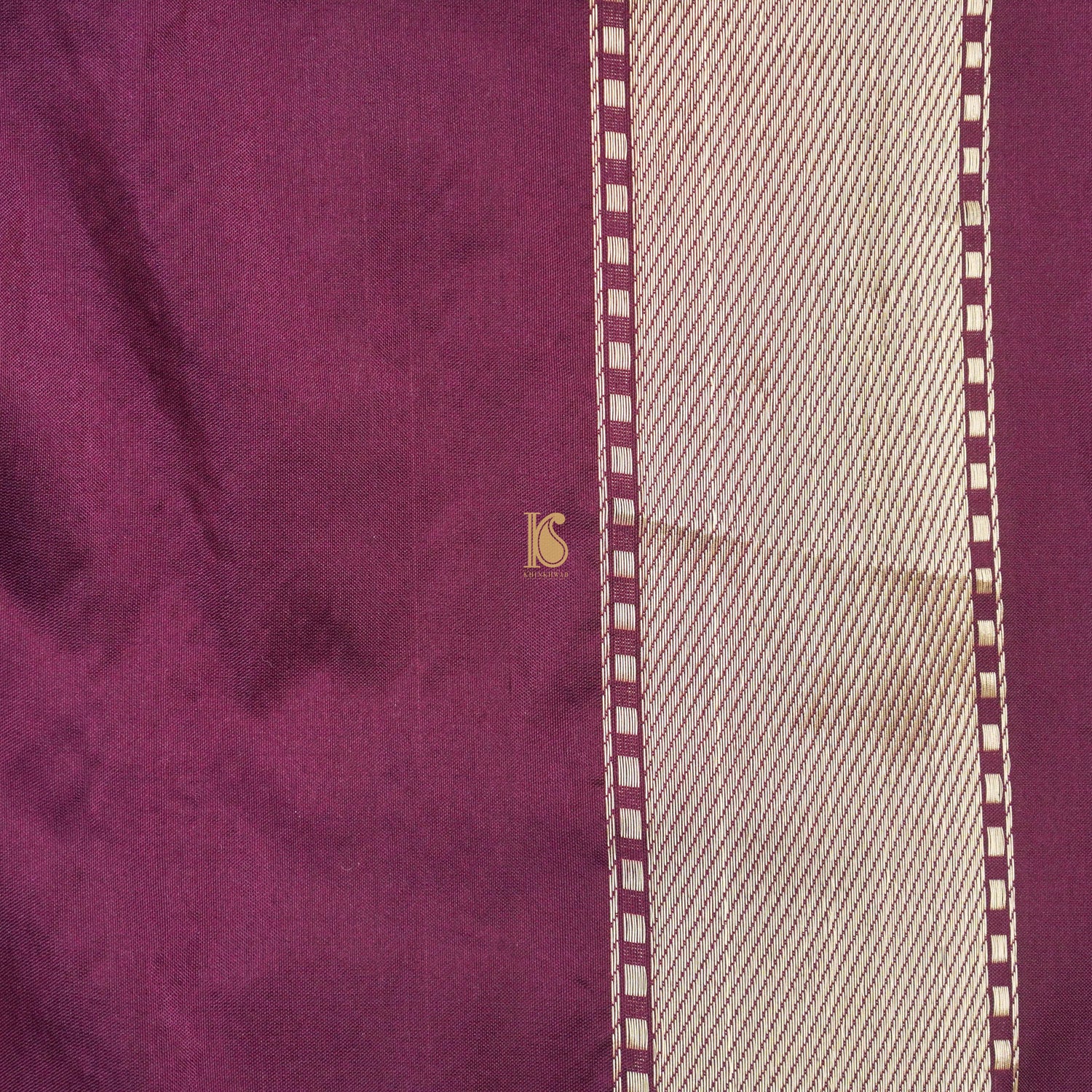 Handloom Banarasi Katan Silk Purple Shikargah Saree - Khinkhwab