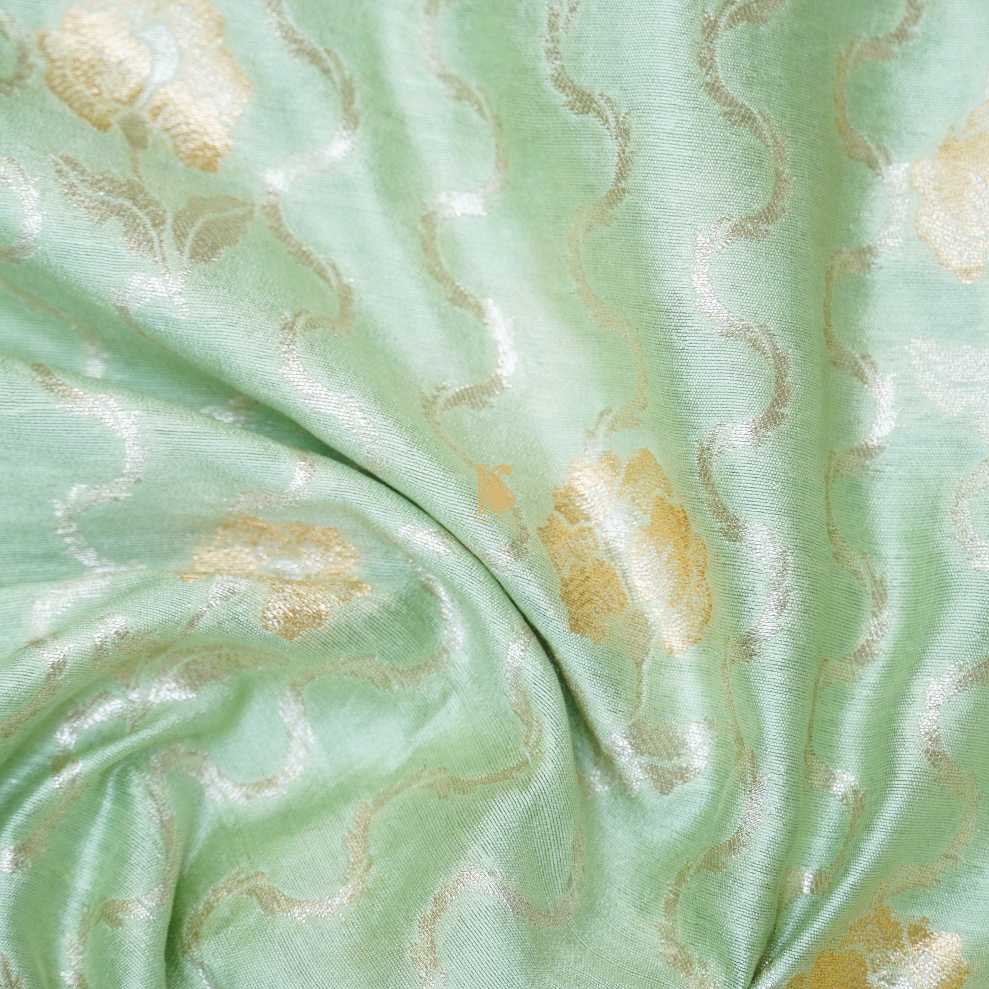 Nebula Pure Cotton Silk Banarasi Fabric - Khinkhwab