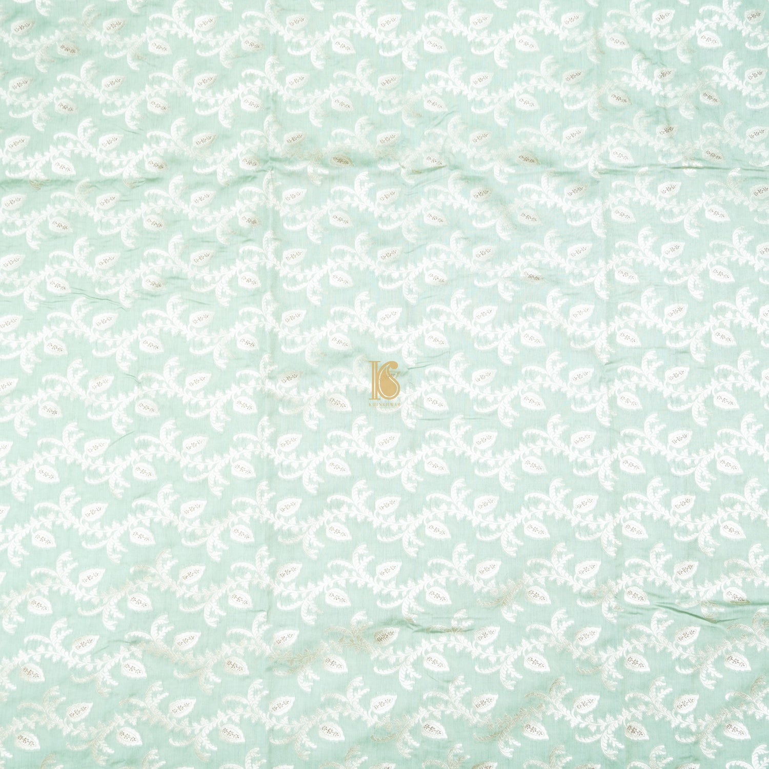 Edgewater Green Pure Cotton Silk Banarasi Fabric - Khinkhwab