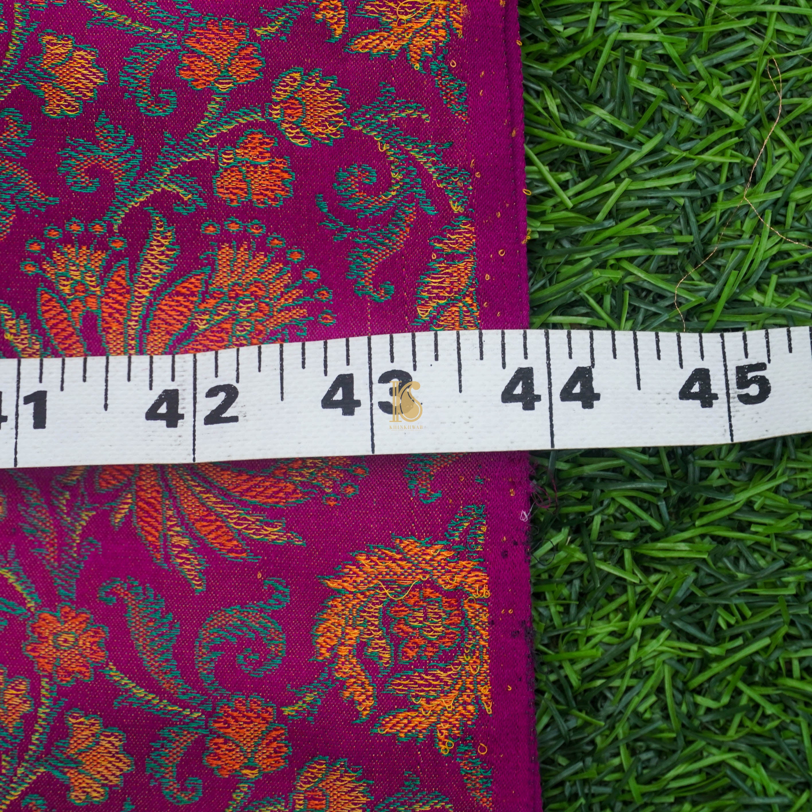 Pink Pure Banarasi Silk Handwoven Tanchui Kurta Fabric - Khinkhwab