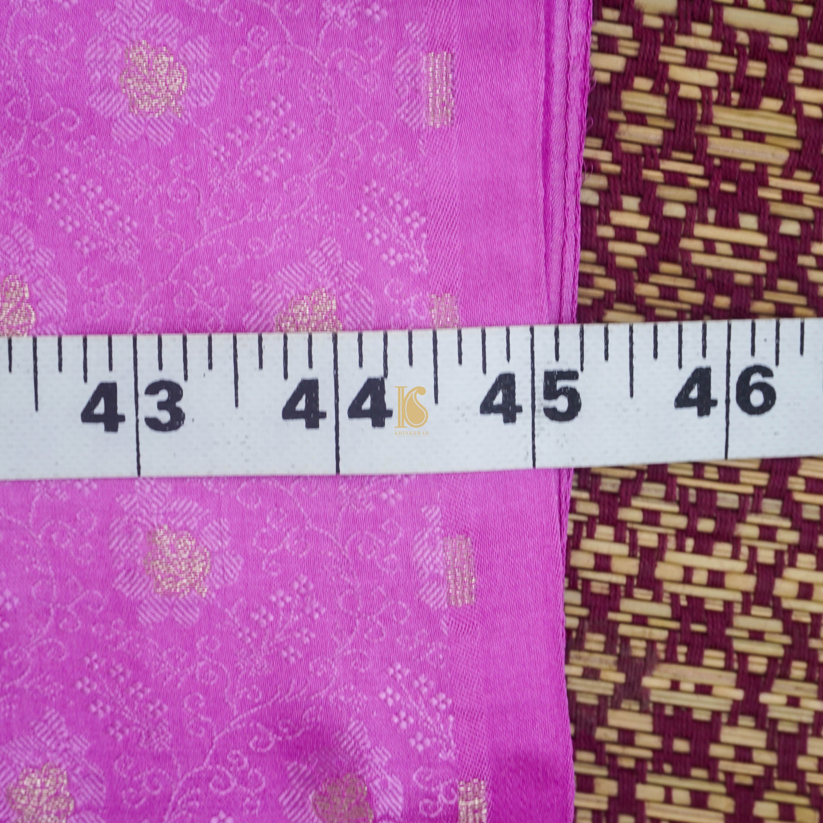 Light Pink Pure Banarasi Silk Handwoven Tanchui Kurta Fabric - Khinkhwab