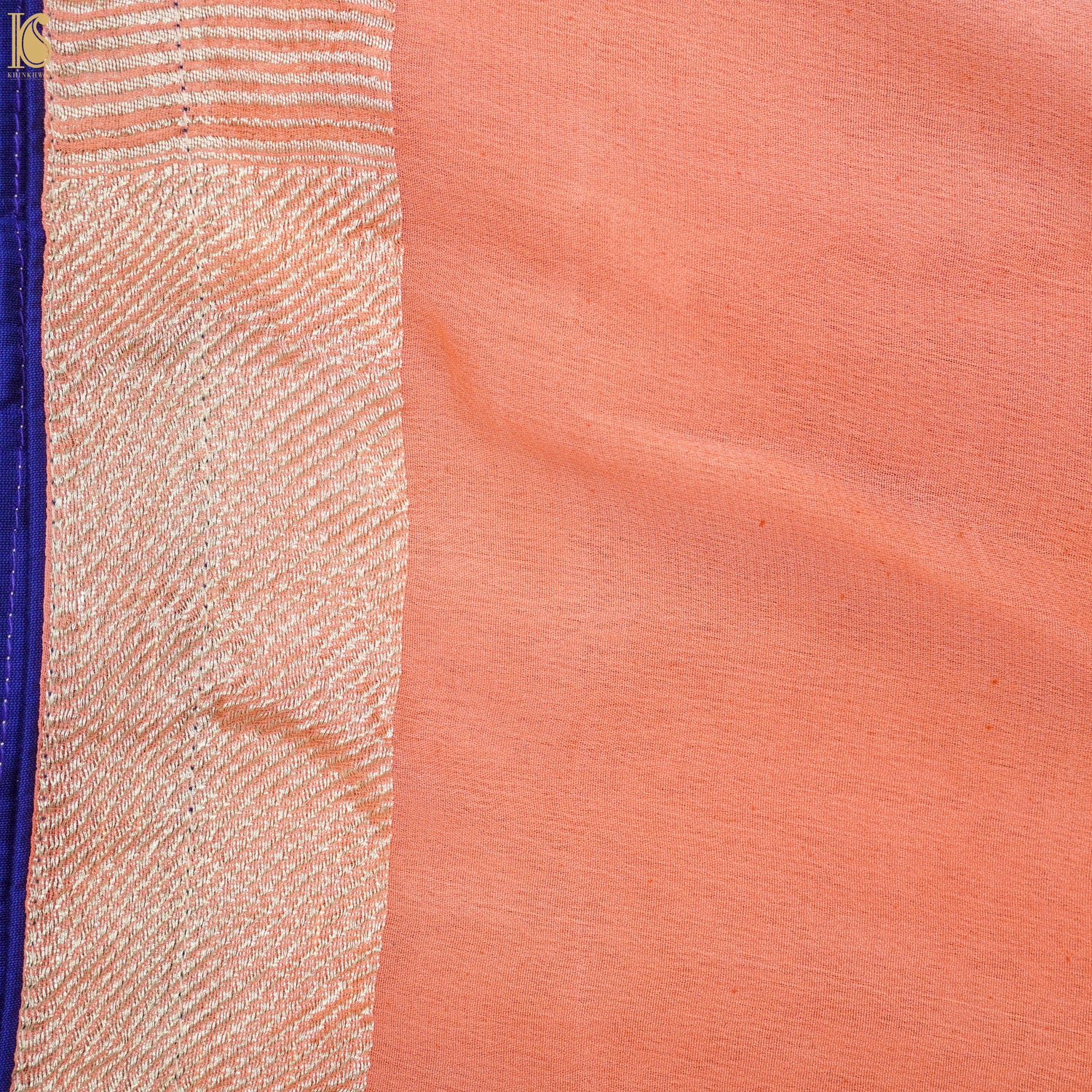 Pure Georgette Handloom Banarasi Stripes Saree - Khinkhwab