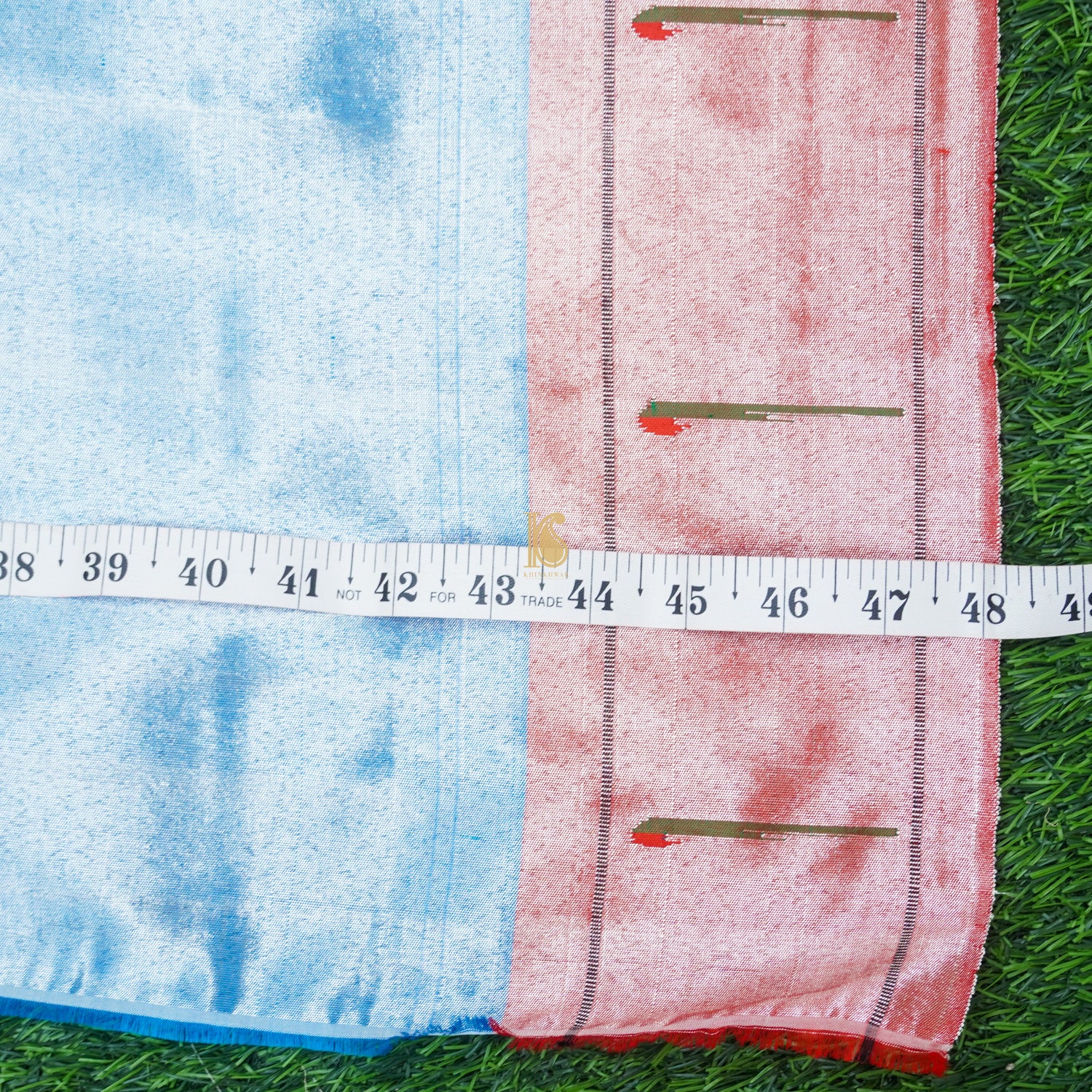 Blue Pure Silk Paithani Handwoven Meenakari Blouse Piece - Khinkhwab