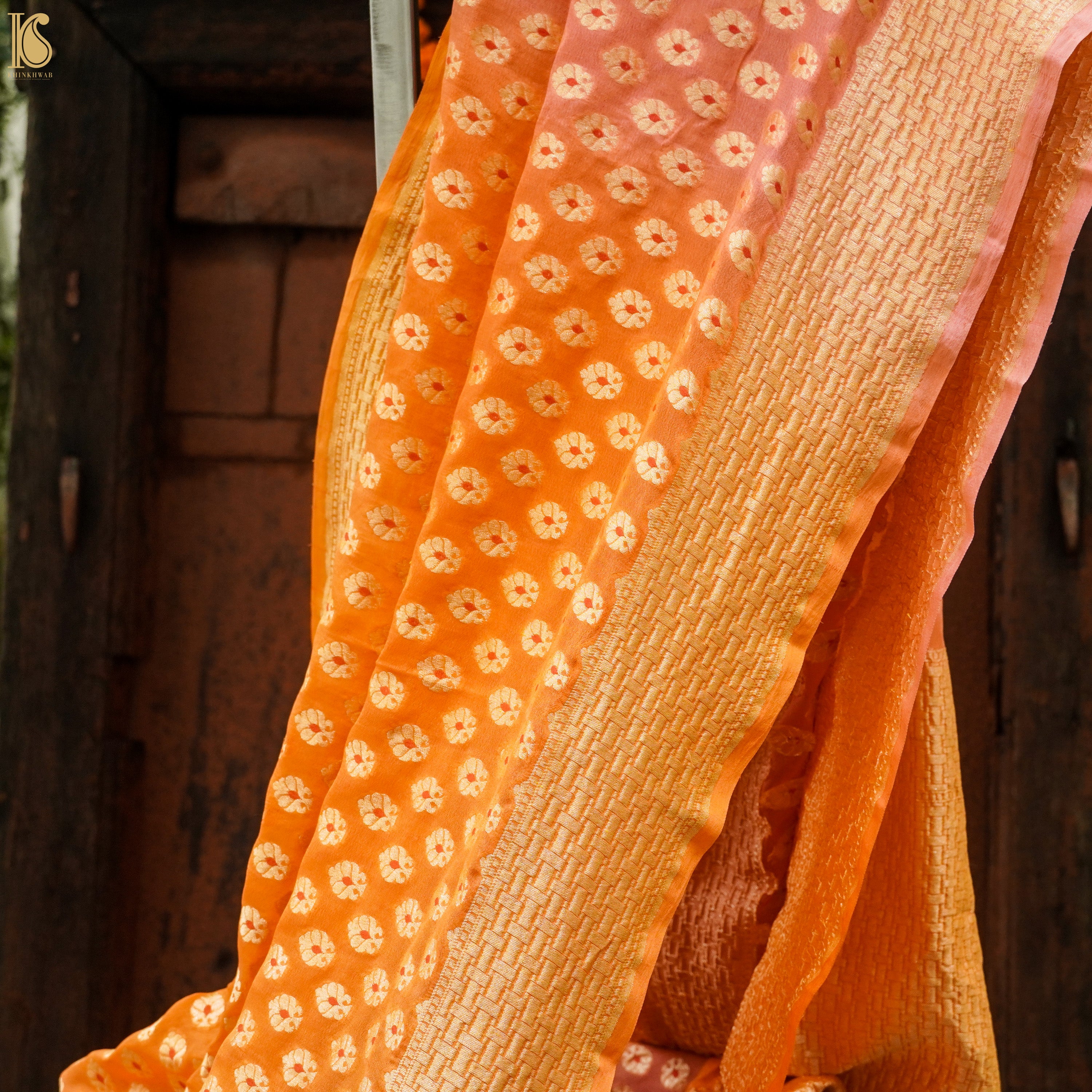 Pure Georgette Handloom Banarasi Saree - Khinkhwab