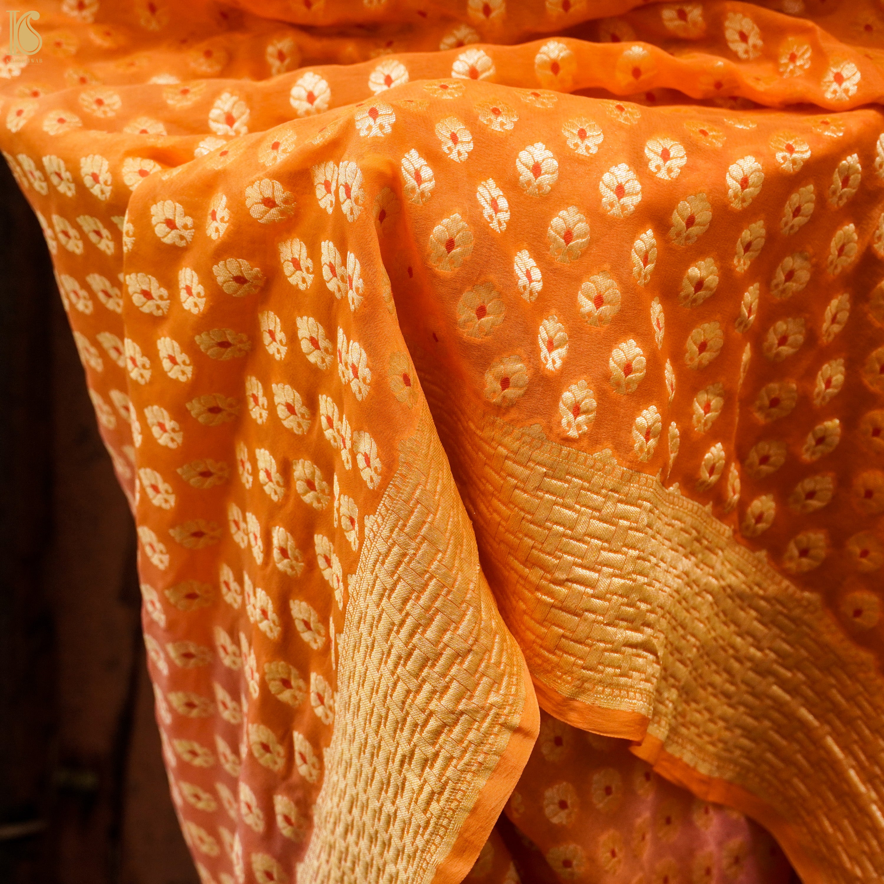 Pure Georgette Handloom Banarasi Saree - Khinkhwab