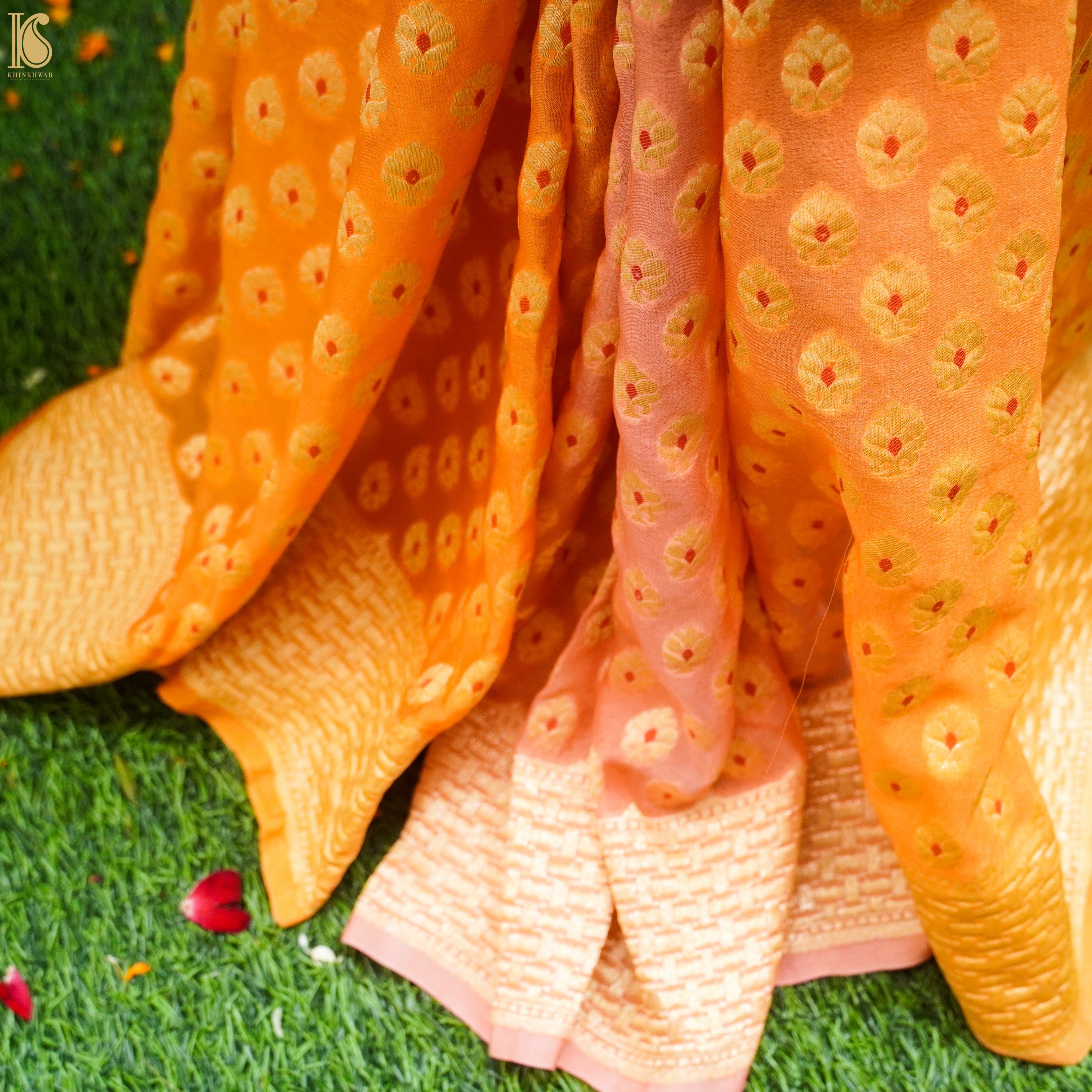 Pure Georgette Handloom Banarasi Saree - Khinkhwab