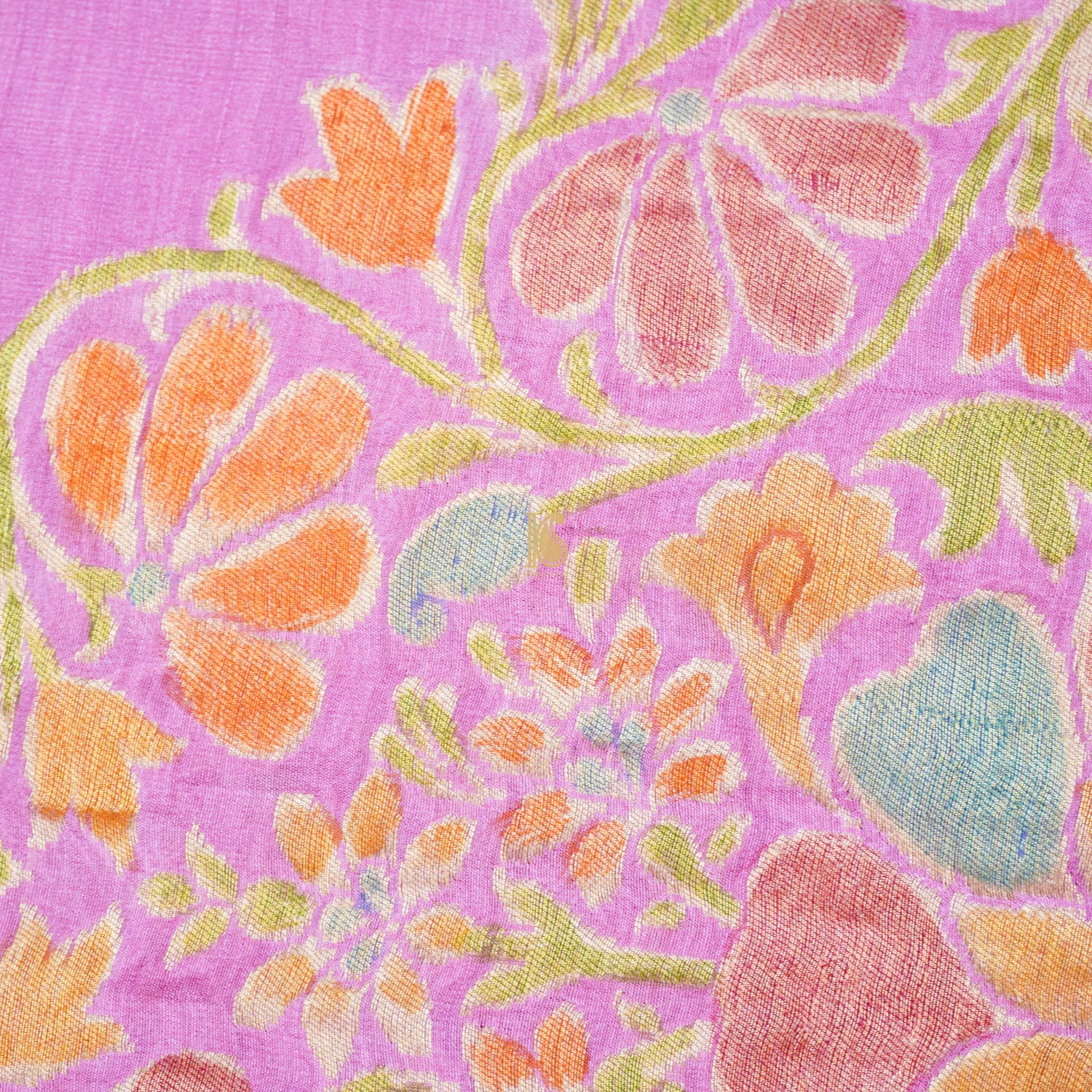 Handloom Moonga Silk Banarasi Purple Dupatta - Khinkhwab