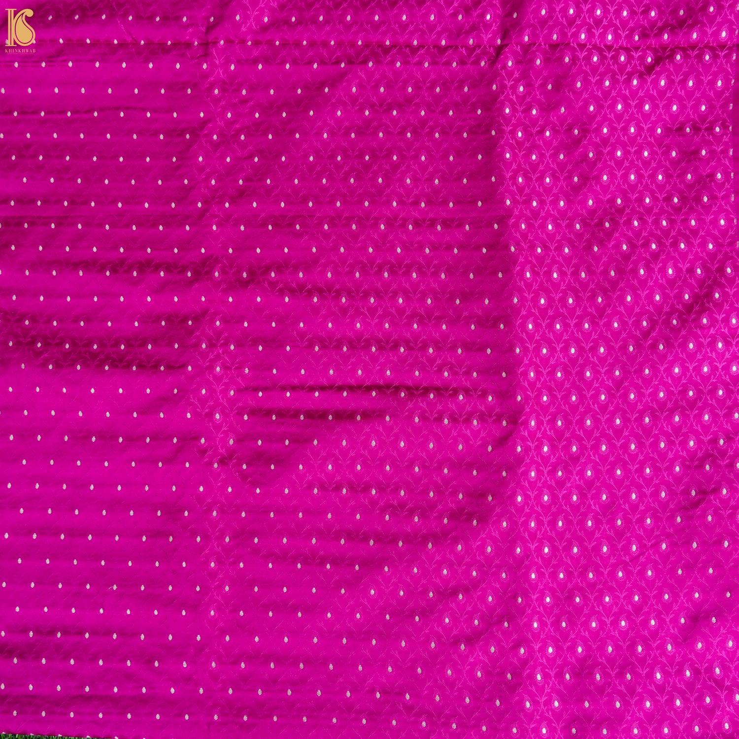 Violet Red Pure Banarasi Silk Handwoven Tanchui Kurta Fabric - Khinkhwab
