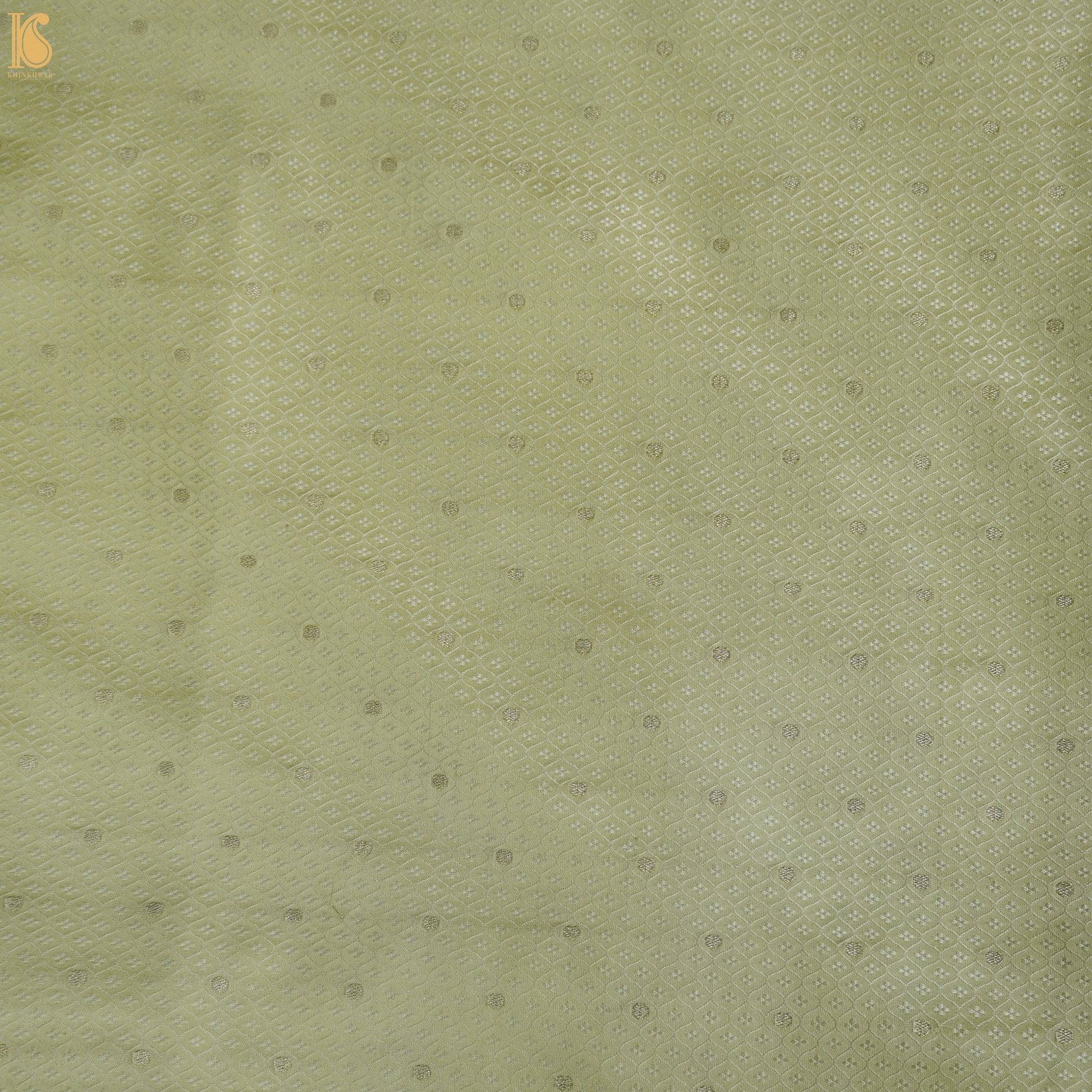 Pine Glade Pure Banarasi Silk Handwoven Tanchui Kurta Fabric - Khinkhwab