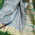 Baby Blue Pure Kora Handloom Banarasi Strawberry Saree - Khinkhwab