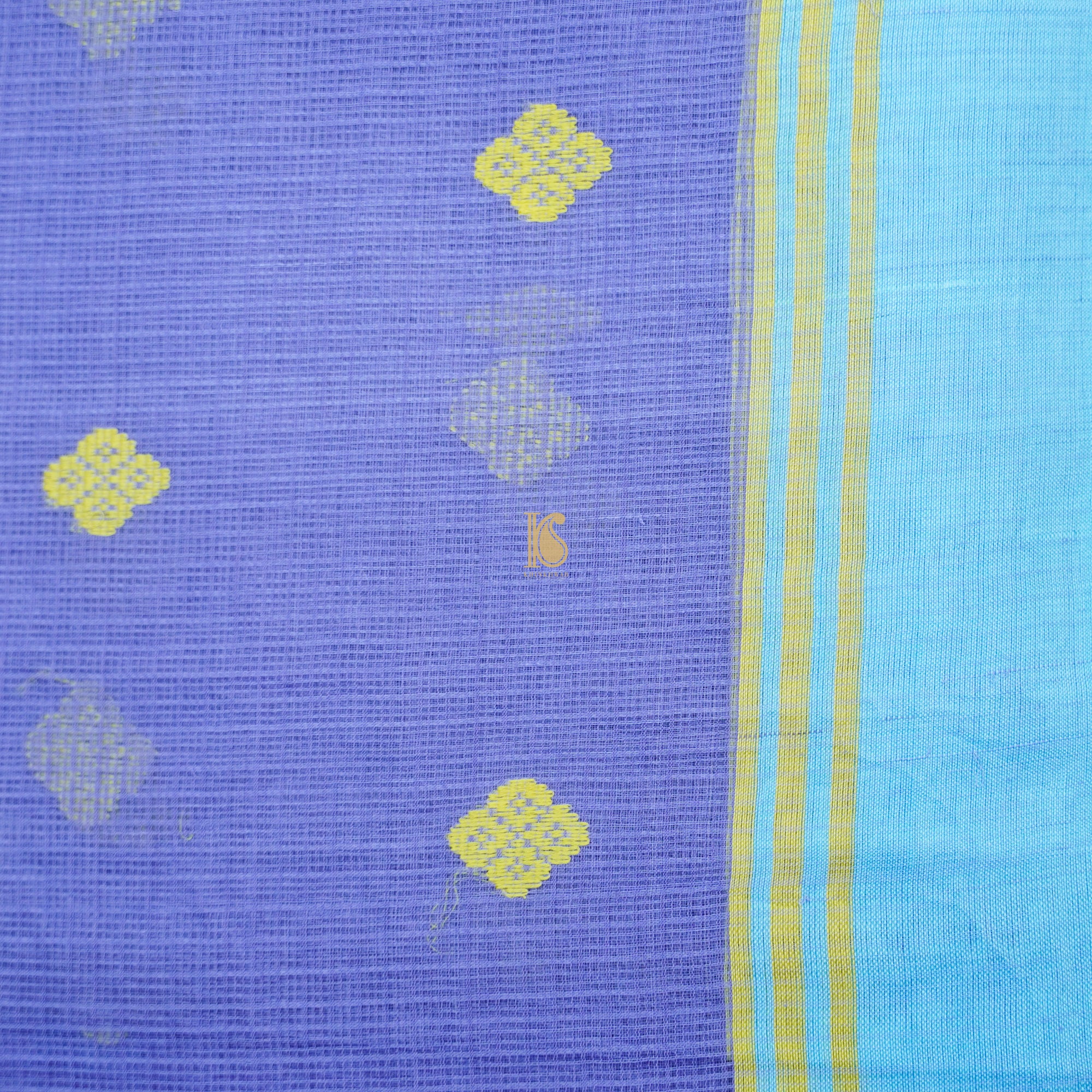 Handwoven Aqua Squeeze Kota Silk Bird Saree - Khinkhwab