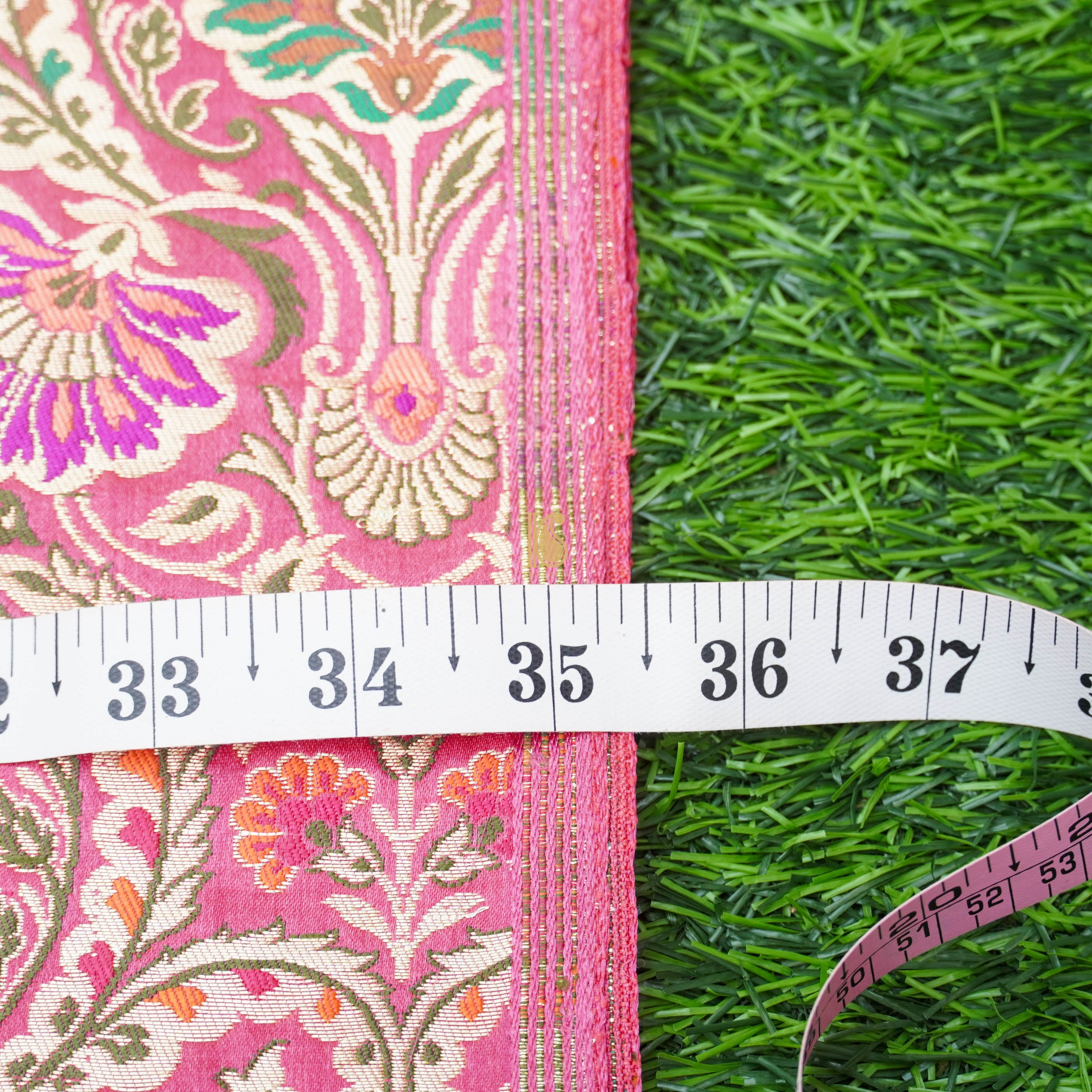Pink Kinkhab / Kimkhab Brocade Banarasi Fabric - Khinkhwab