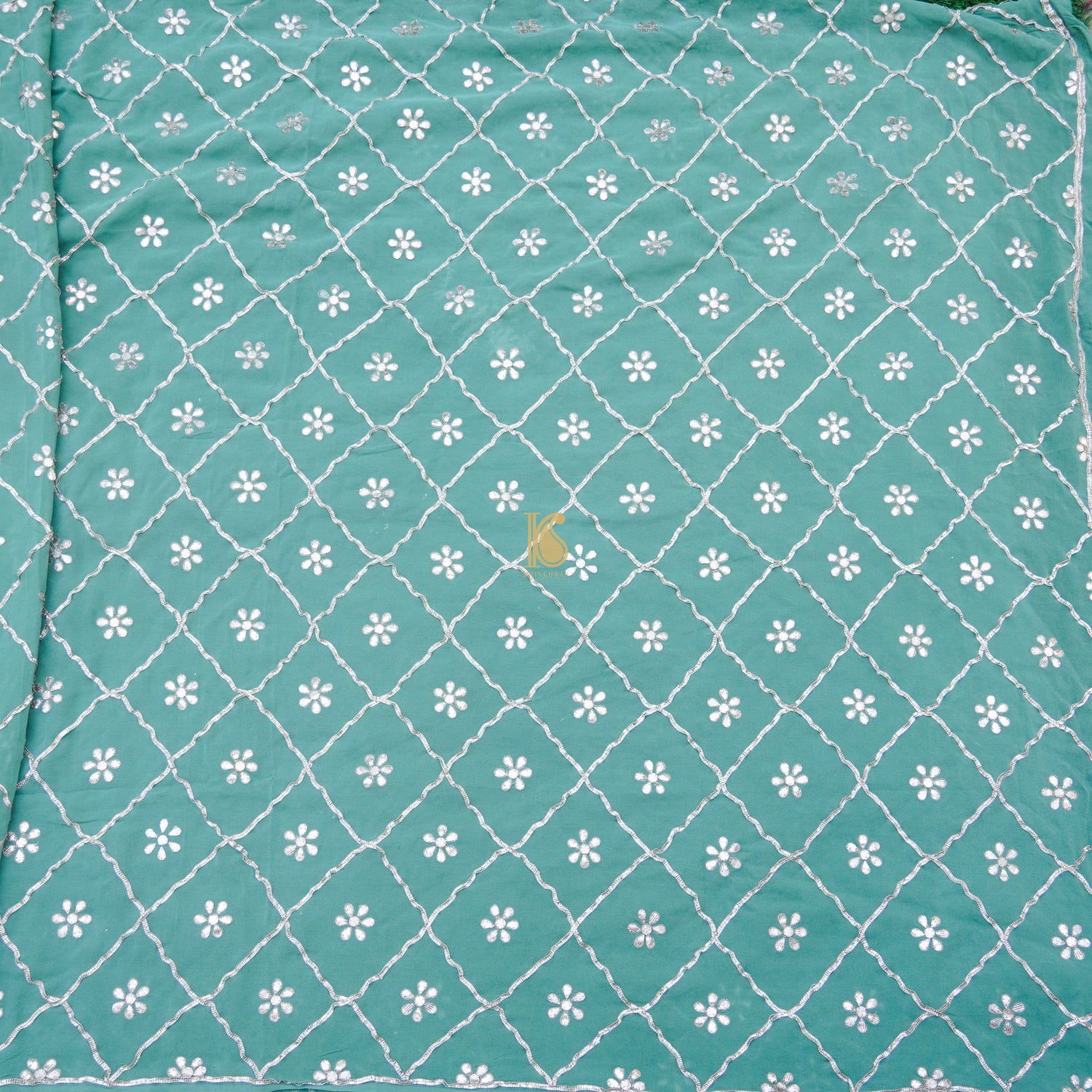 Monte Carlo Pure Georgette Gotta Patti Saree - Khinkhwab