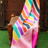 Multicolor Pure Georgette Handloom Banarasi Stripes Dupatta - Khinkhwab