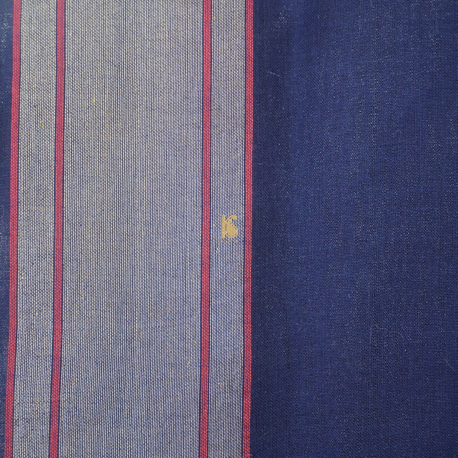 Pure Cotton Real Silver Zari Handloom Neelambari Banarasi Saree - Khinkhwab