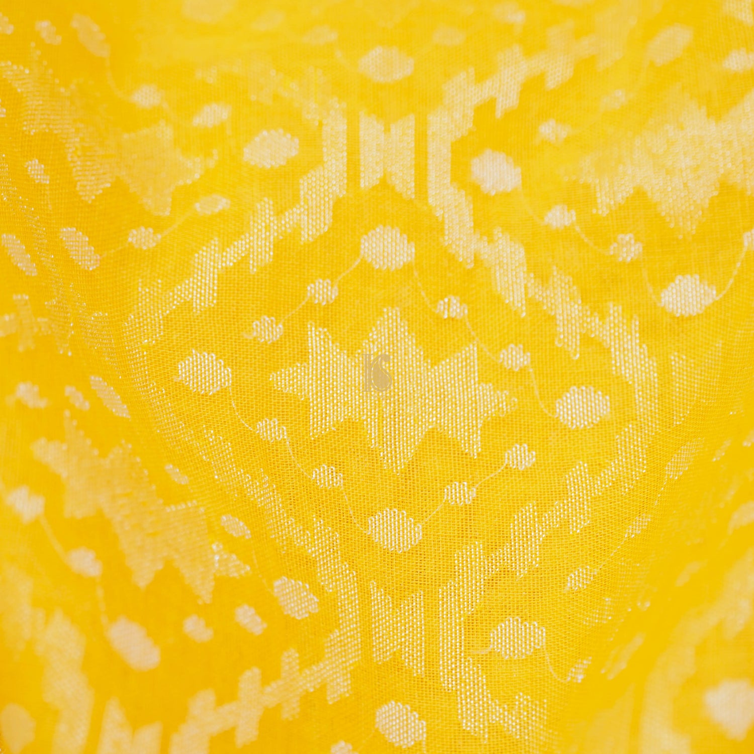 Pure Cotton Real Silver Zari Pitambari Handloom Banarasi Saree - Khinkhwab
