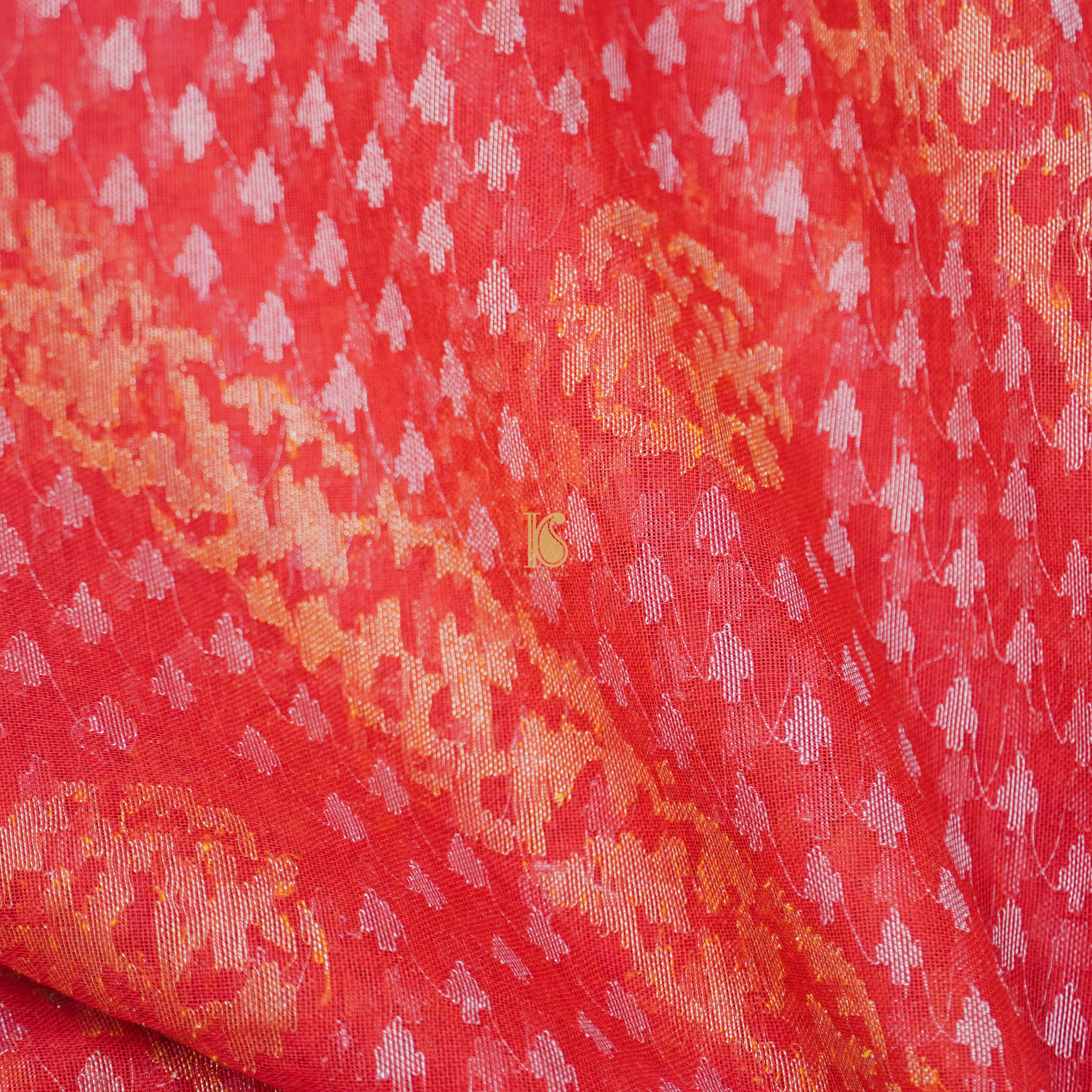 Rakhtambari Pure Cotton Real Silver Zari Handloom Banarasi Saree - Khinkhwab
