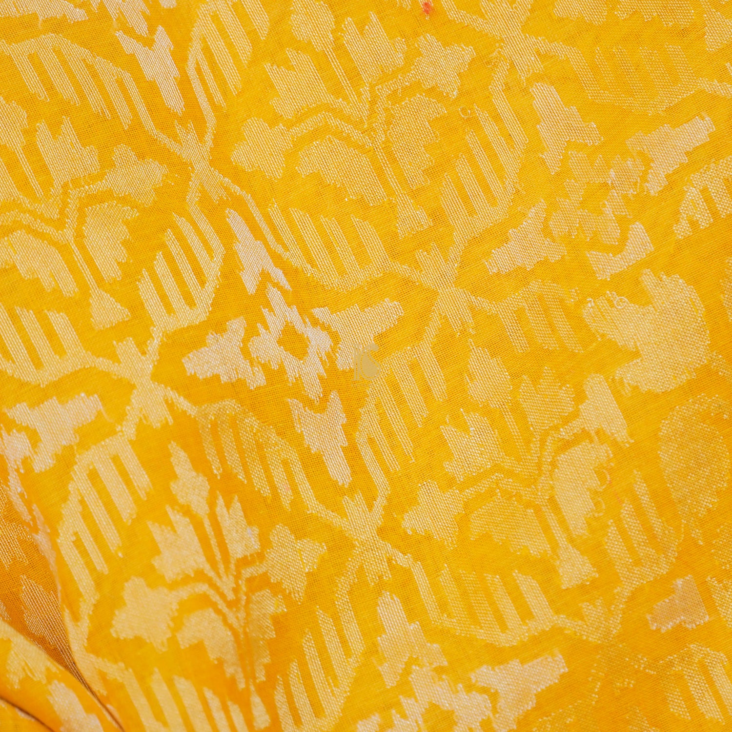 Pitambari Pure Cotton Real Silver Zari Handloom Banarasi Saree - Khinkhwab