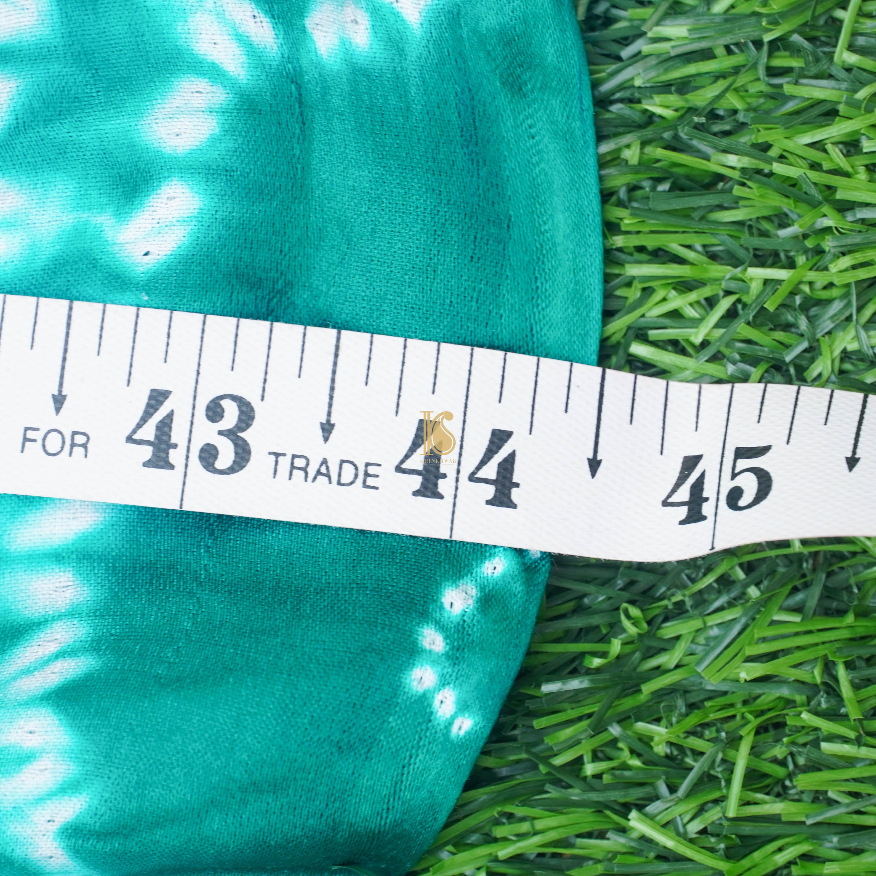 Green Pure Gajji Handloom Bandhani Fabric - Khinkhwab