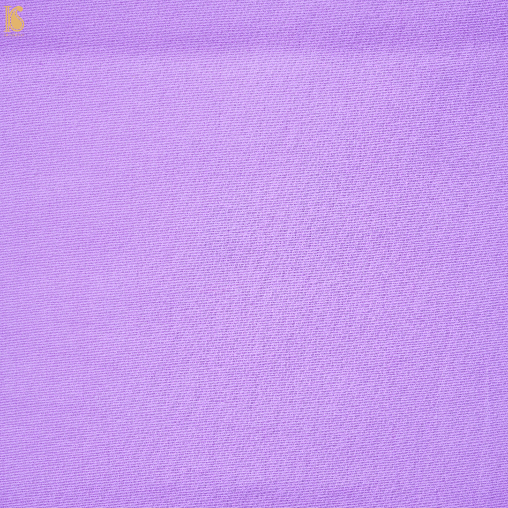 Orchid Purple Pure Georgette Handwoven Banarasi Suit Set - Khinkhwab