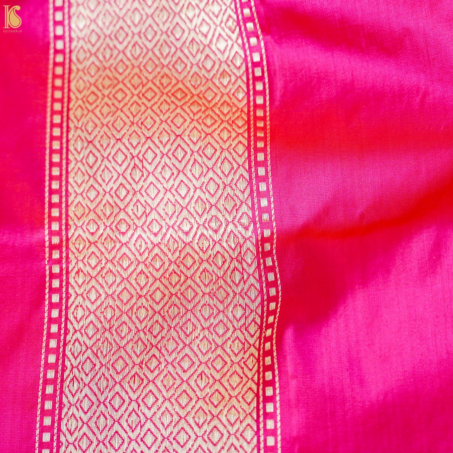 Handwoven Pure Katan Silk Banarasi Kadwa Rangkat Elephant Saree - Khinkhwab