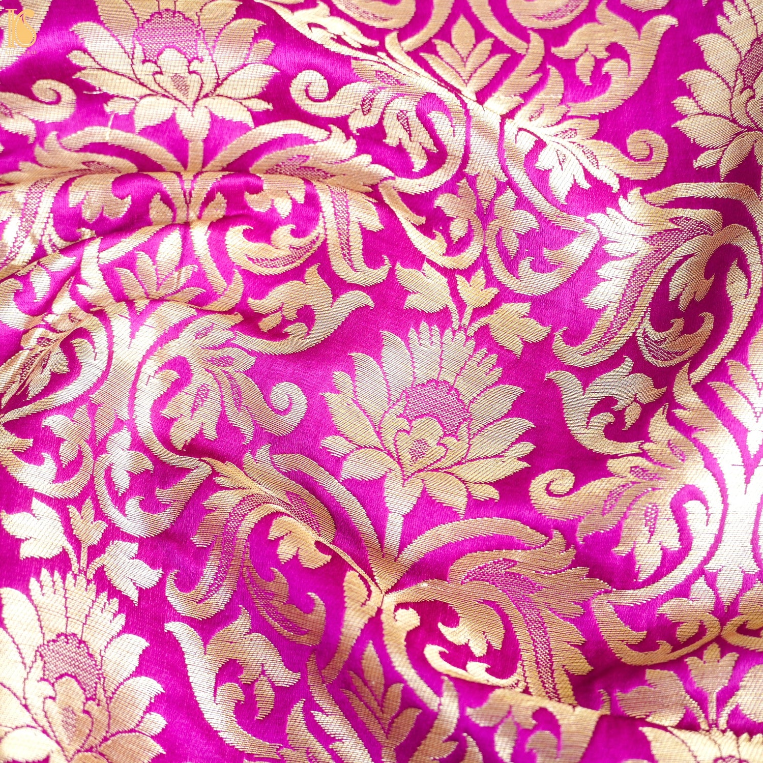 Pink Kinkhab / Kimkhab Brocade Banarasi Fabric - Khinkhwab