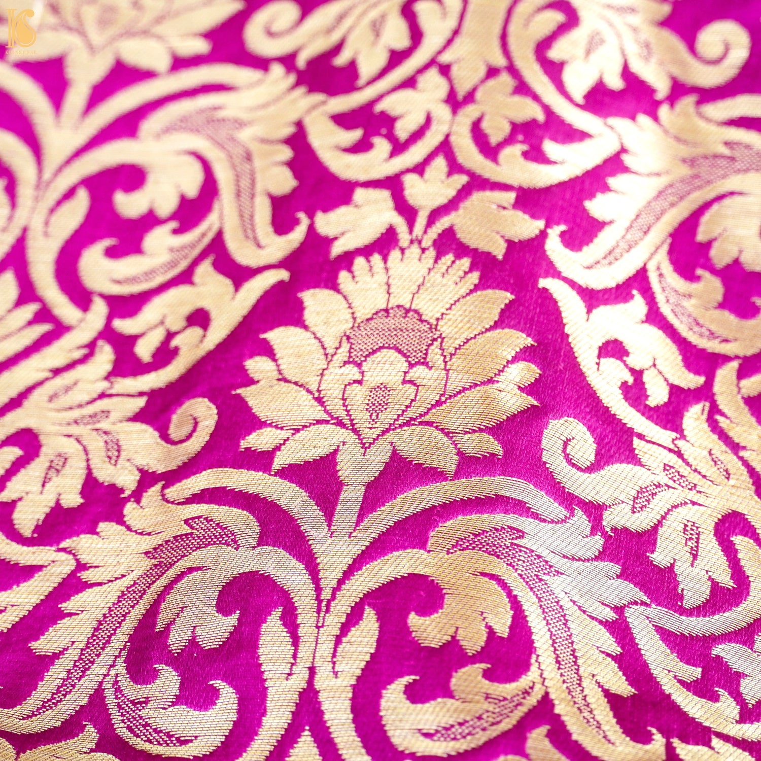 Pink Kinkhab / Kimkhab Brocade Banarasi Fabric - Khinkhwab