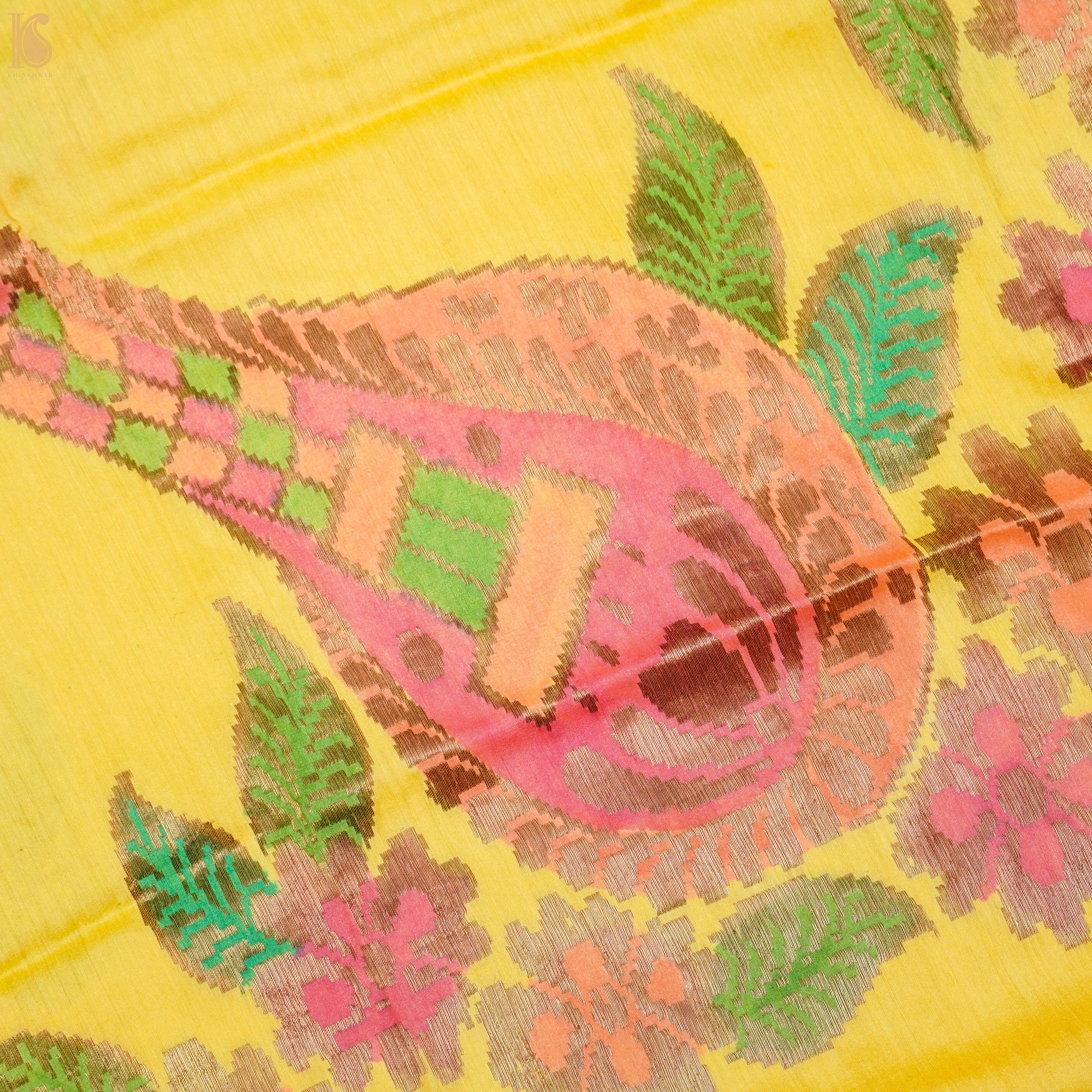 Ottoman Green Pure Silk by Spun Silk Handloom Banarasi Suit Set with Dupatta - Khinkhwab
