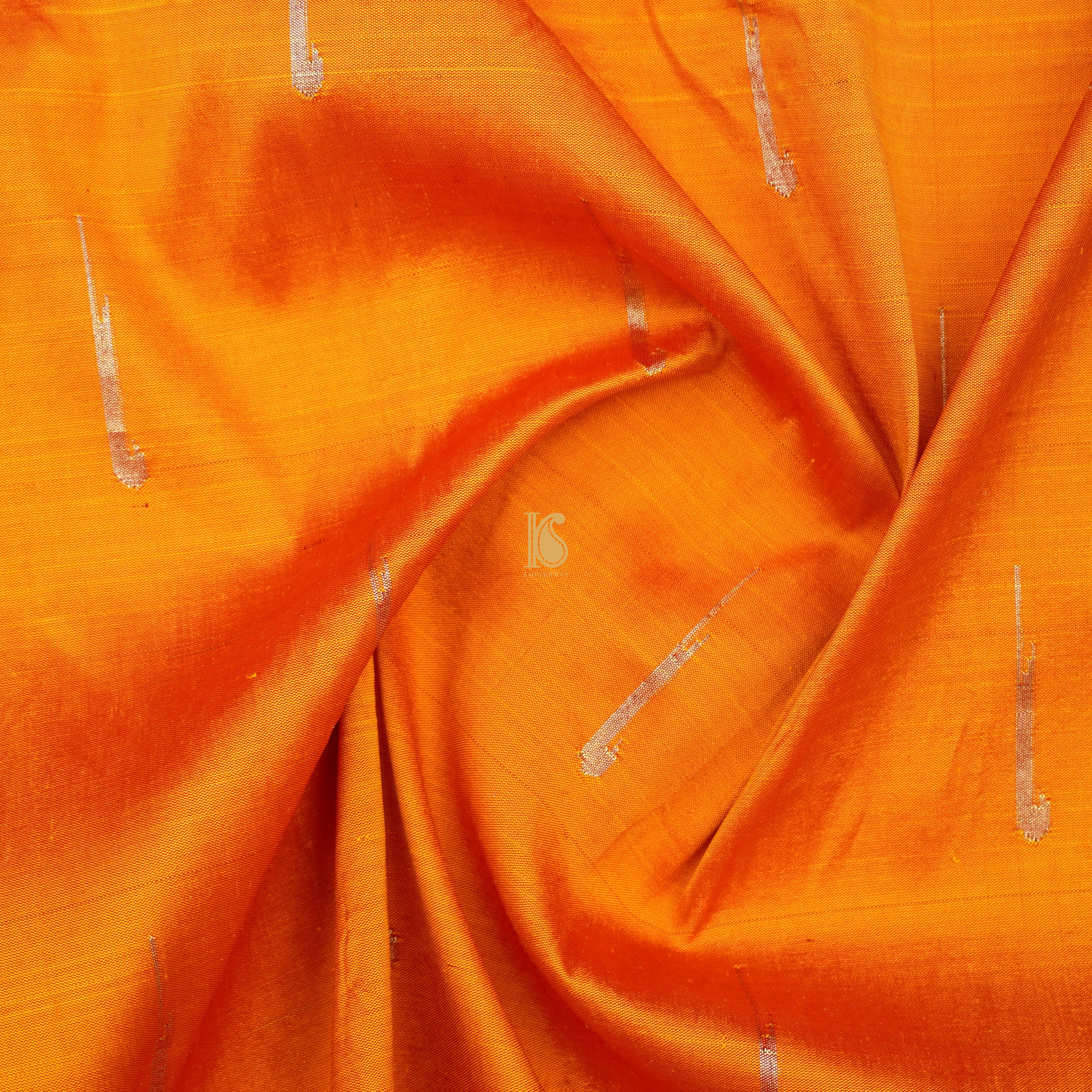 Orange Pure Silk Handwoven Paithani Saree with Muniya Border - Khinkhwab