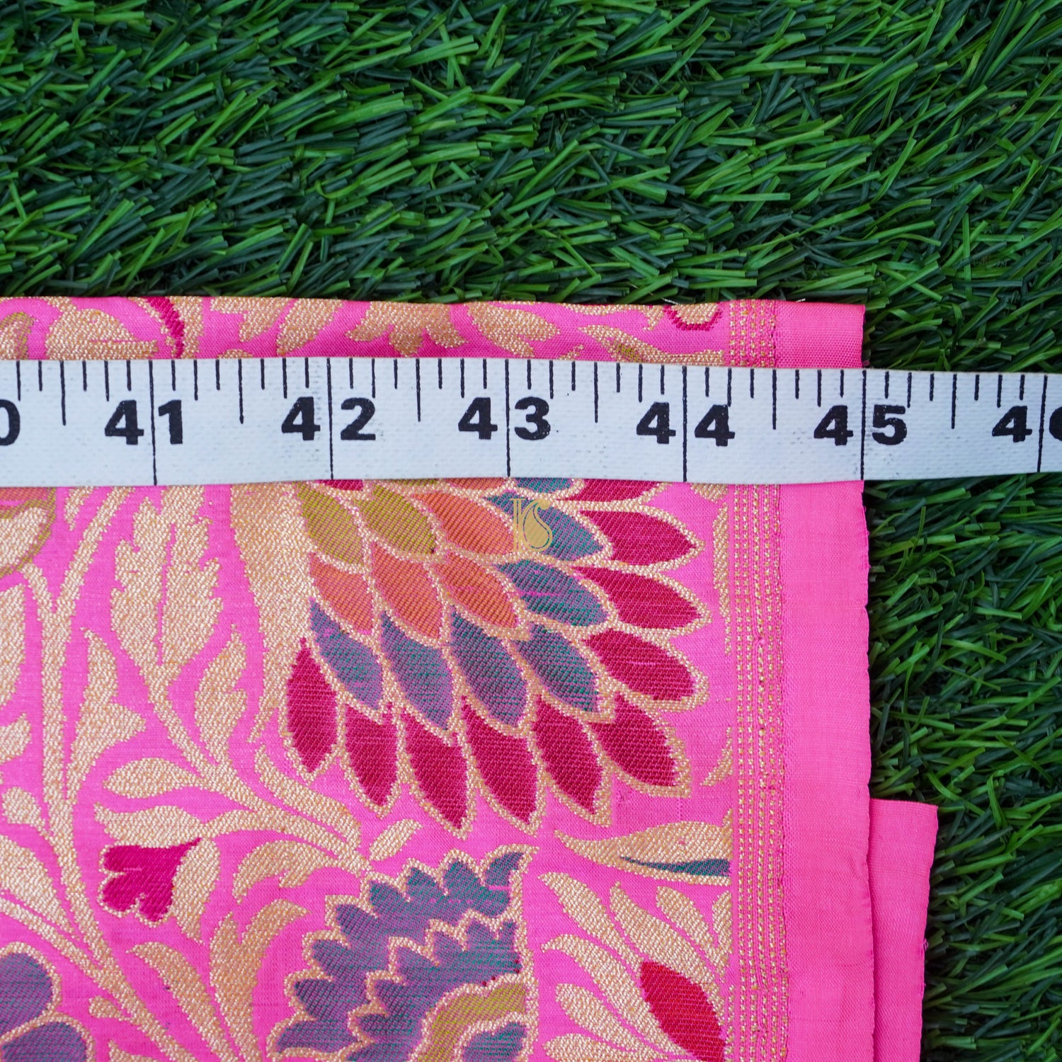 Pink Pure Katan Silk Banarasi Meenakari Fabric - Khinkhwab