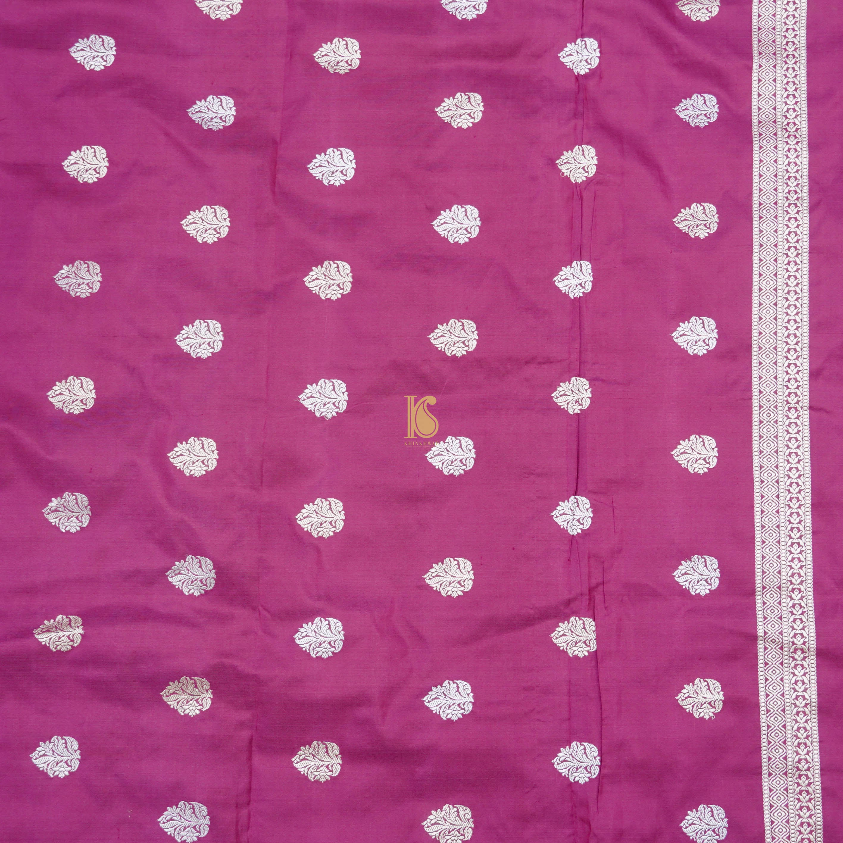 Mehroon Handwoven Katan Silk Kadwa Banarasi Suit Set - Khinkhwab