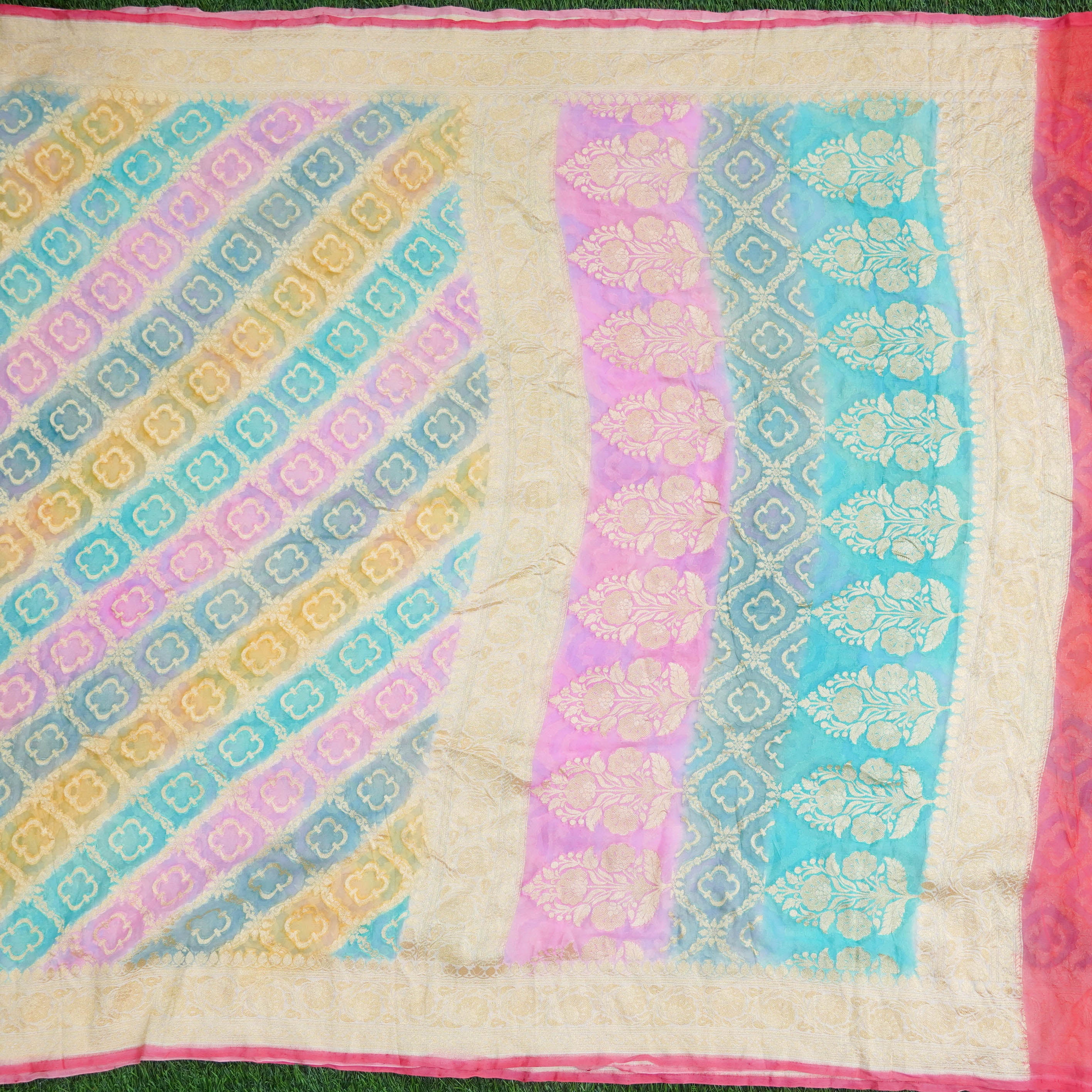 Pastels Pure Georgette Banarasi Saree - Khinkhwab