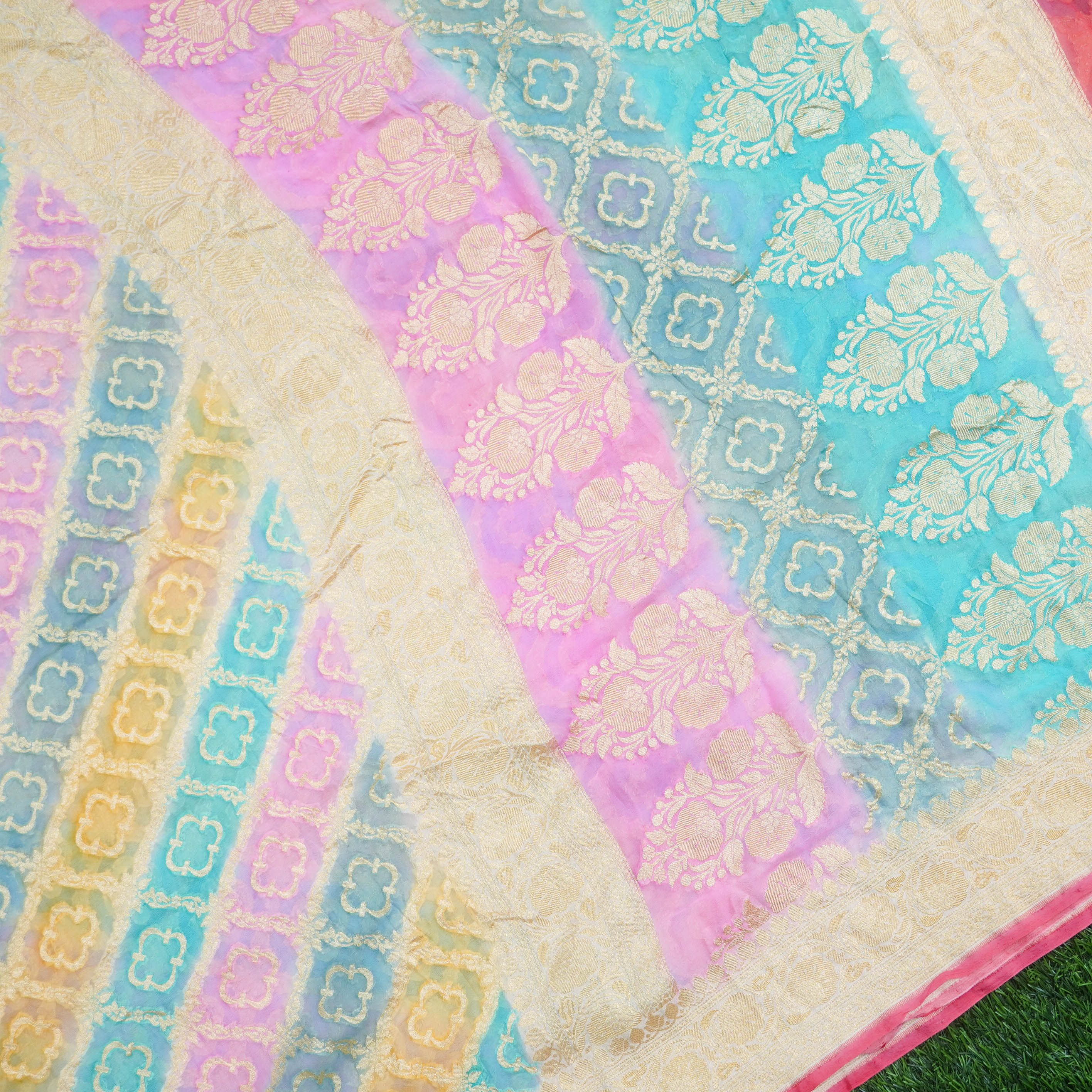Pastels Pure Georgette Banarasi Saree - Khinkhwab