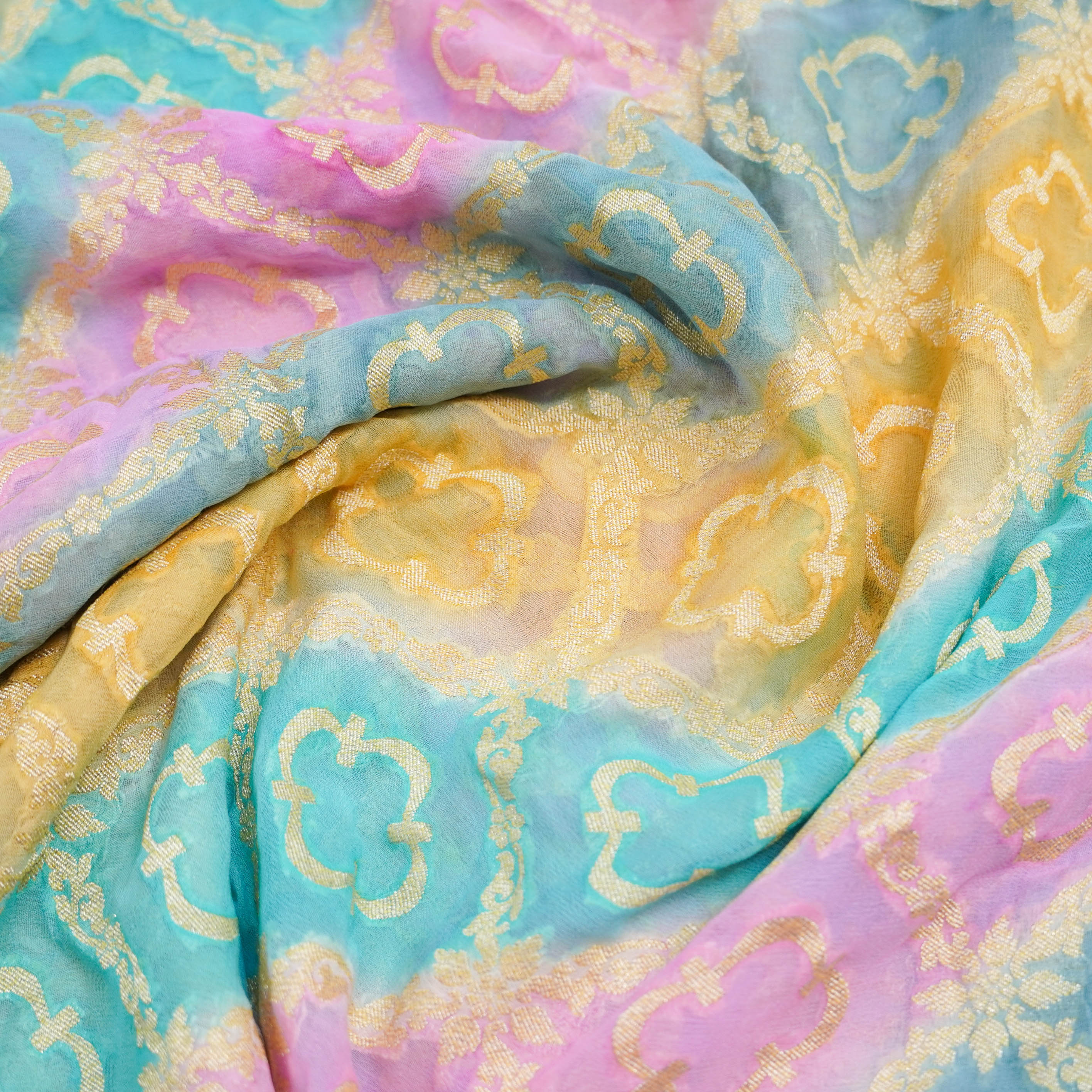 Pastels Pure Georgette Banarasi Saree - Khinkhwab