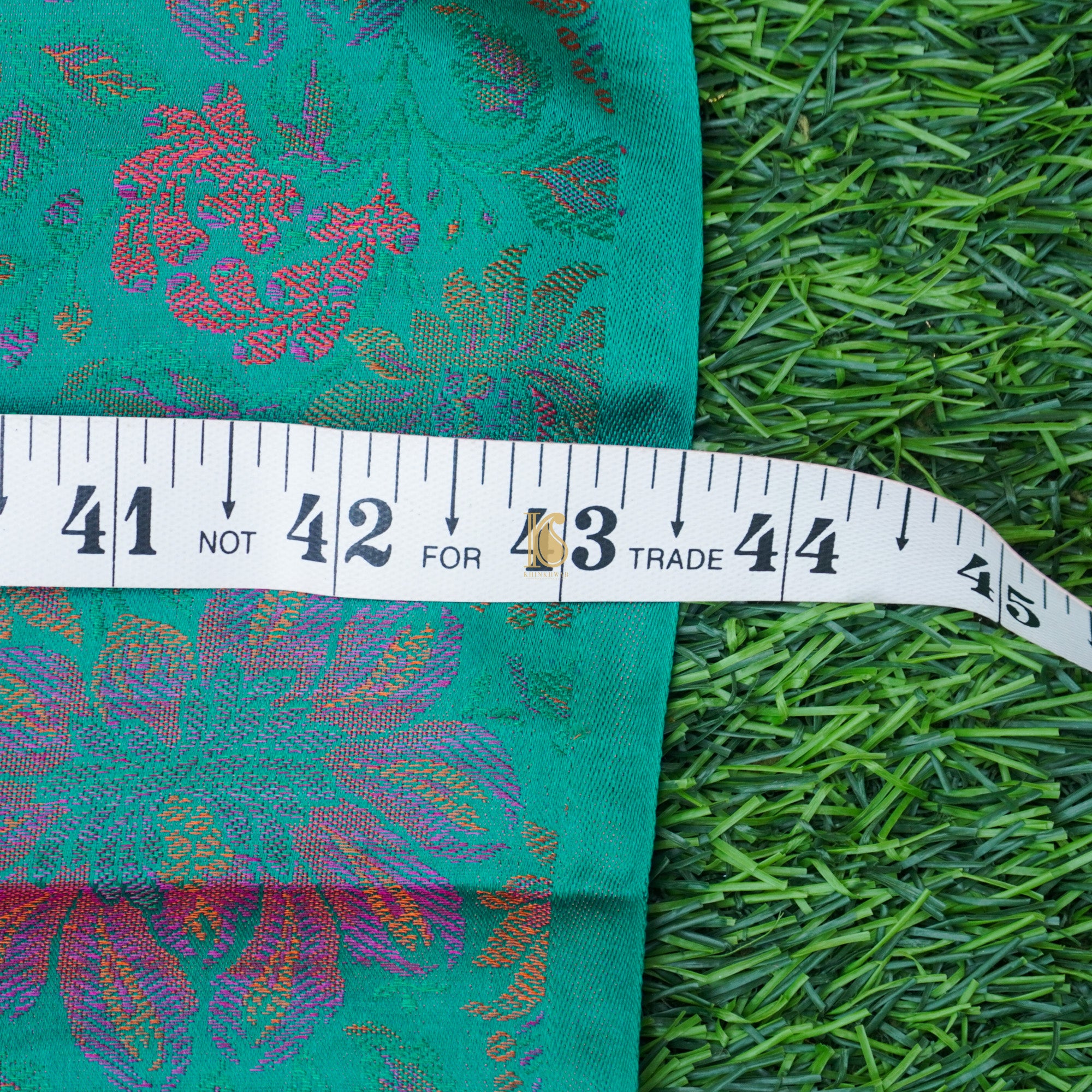 Persian Green Pure Banarasi Silk Handwoven Tanchui Kurta Fabric - Khinkhwab