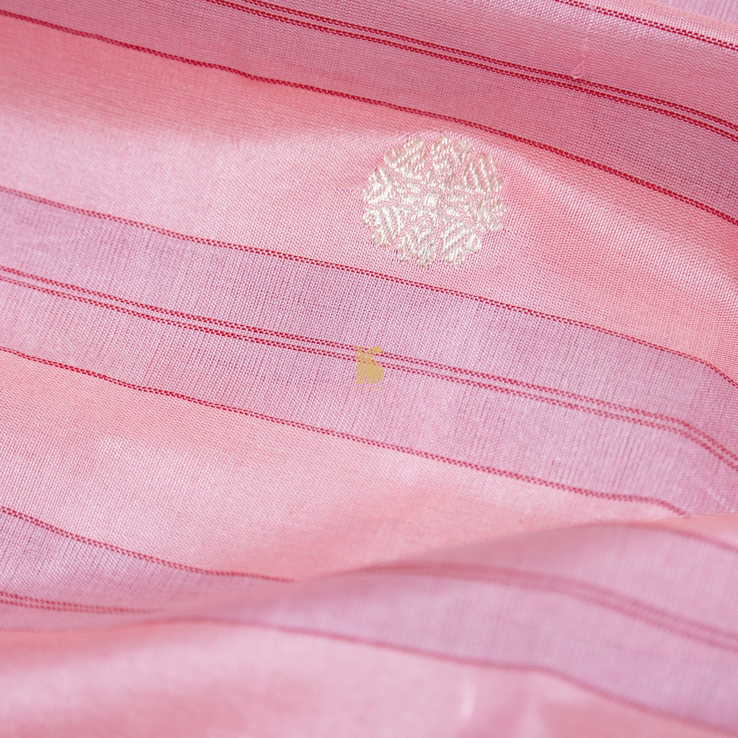 Handwoven Classic Rose Pink Pure Mashru Silk Banarasi Saree - Khinkhwab