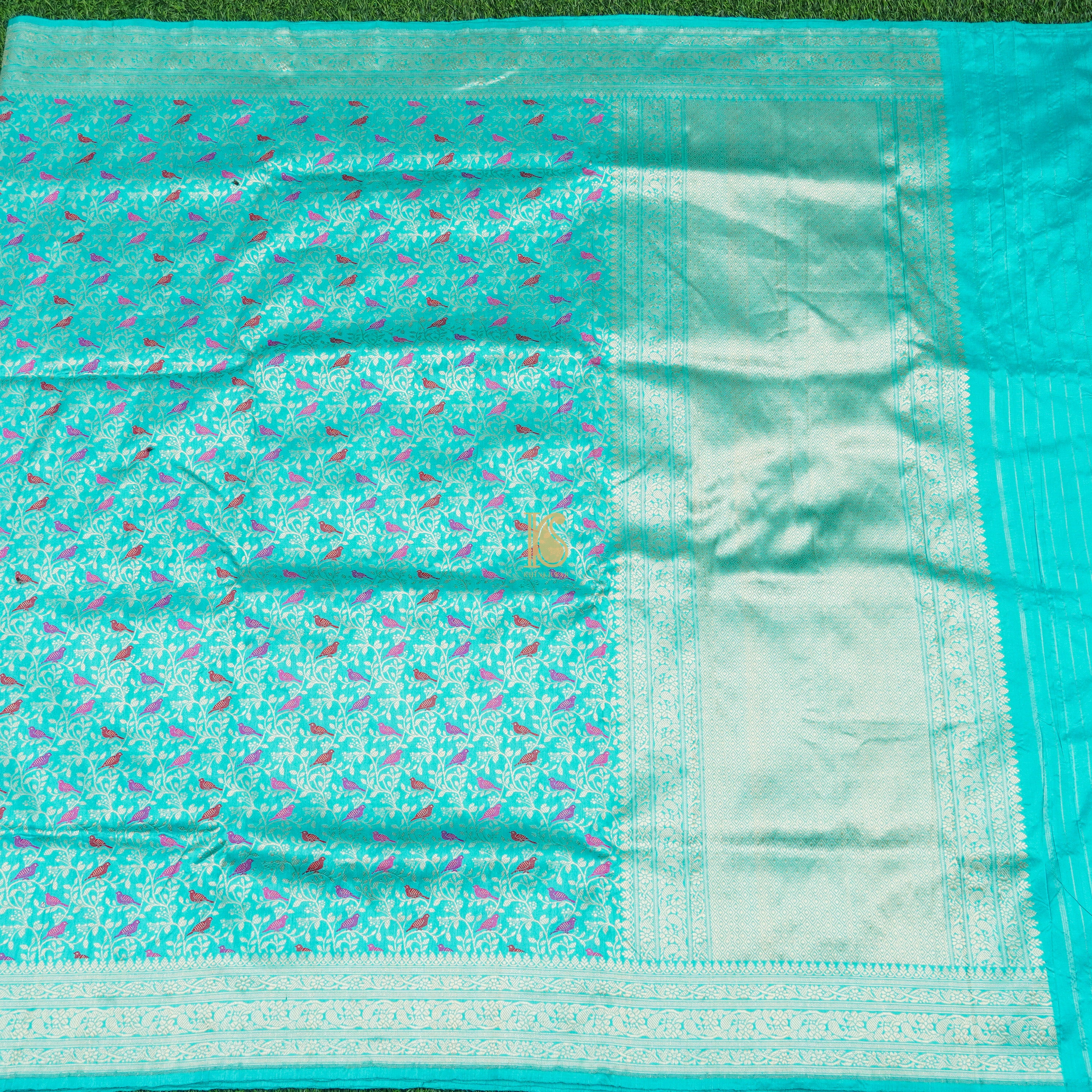 Handloom Katan Silk Robin&