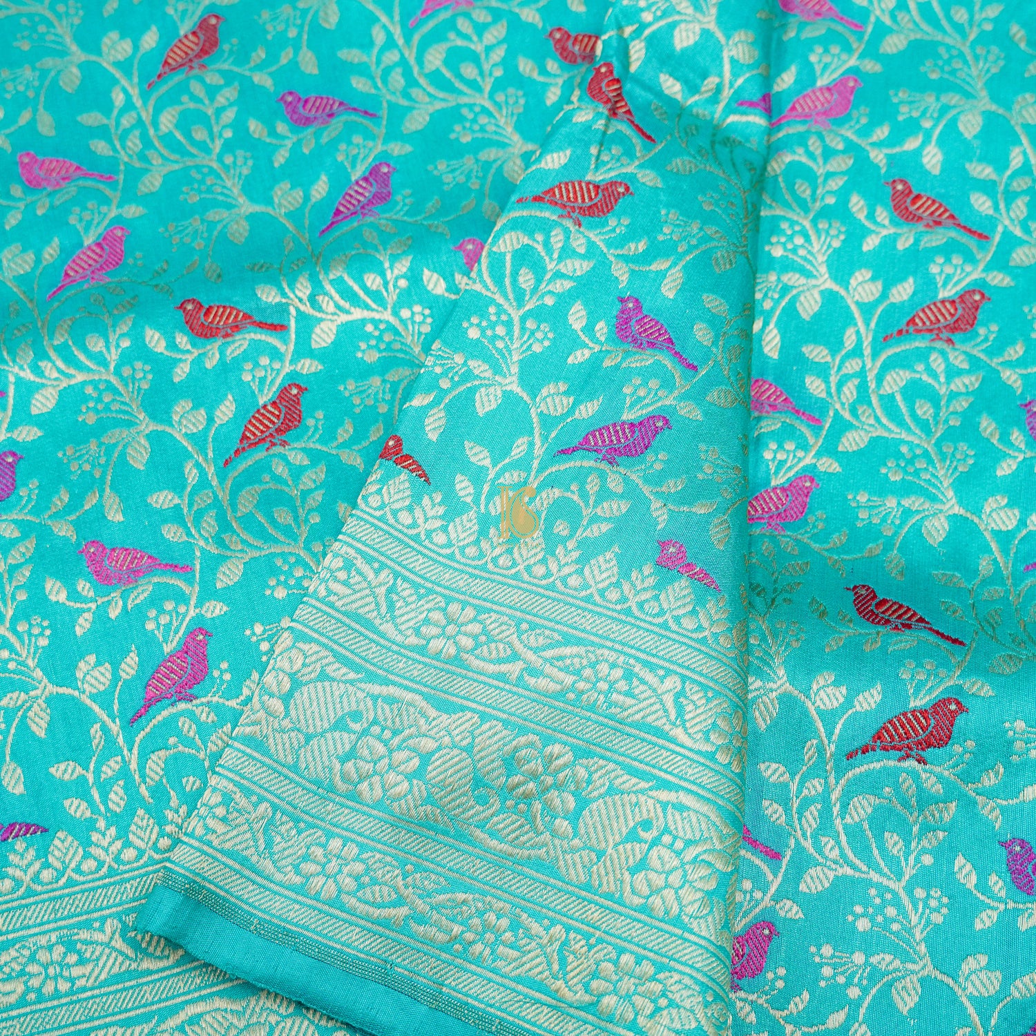 Handloom Katan Silk Robin&