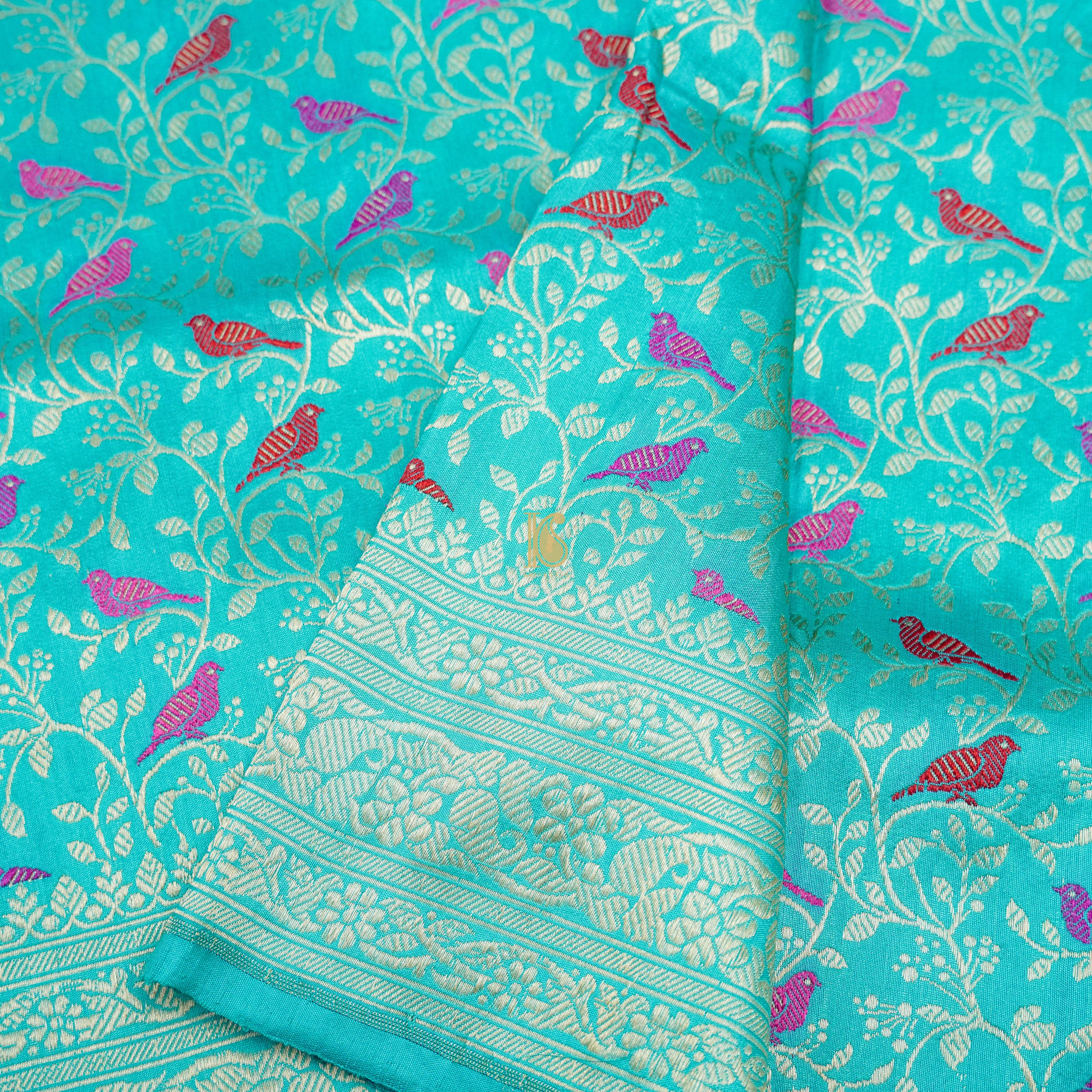 Handloom Katan Silk Robin&