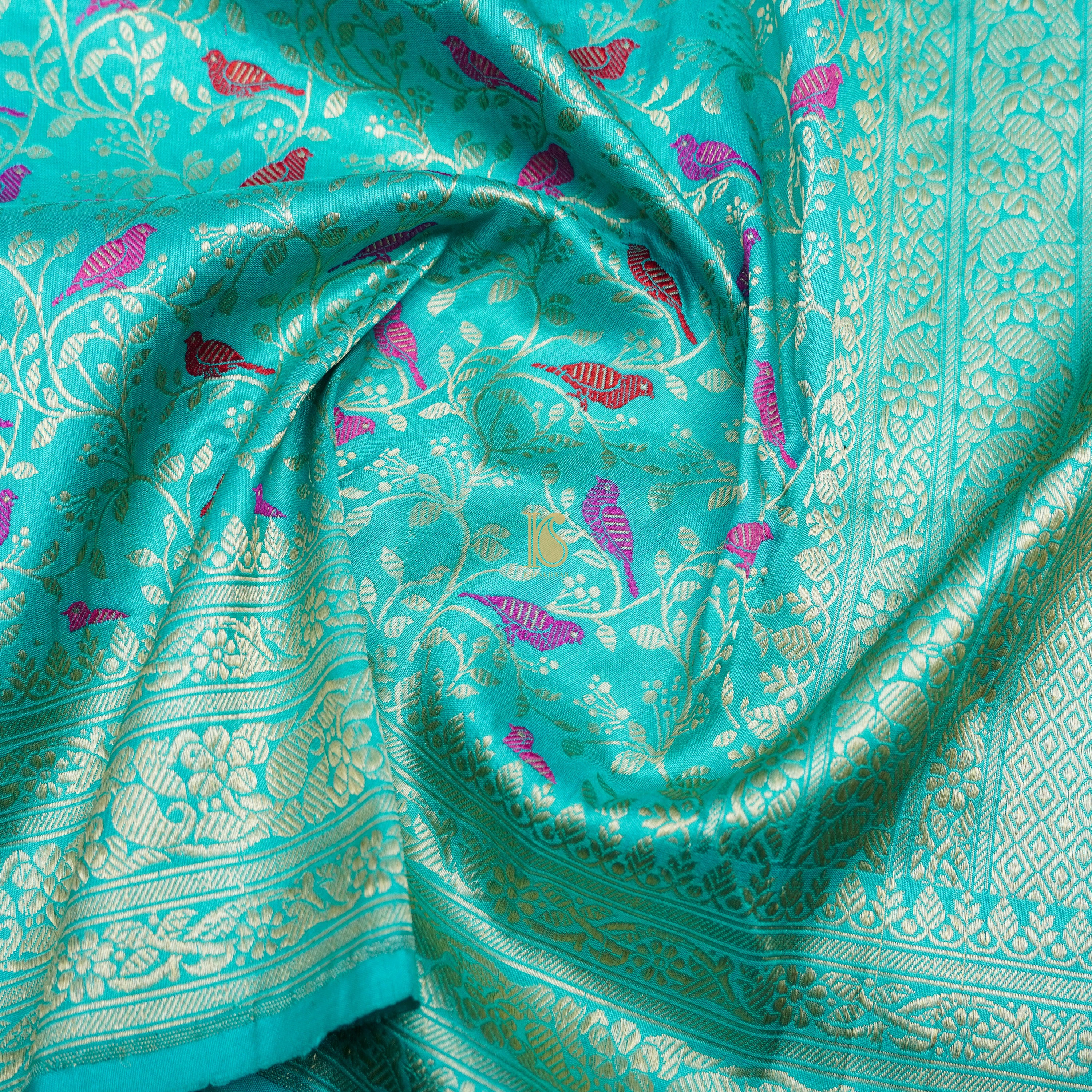 Handloom Katan Silk Robin&