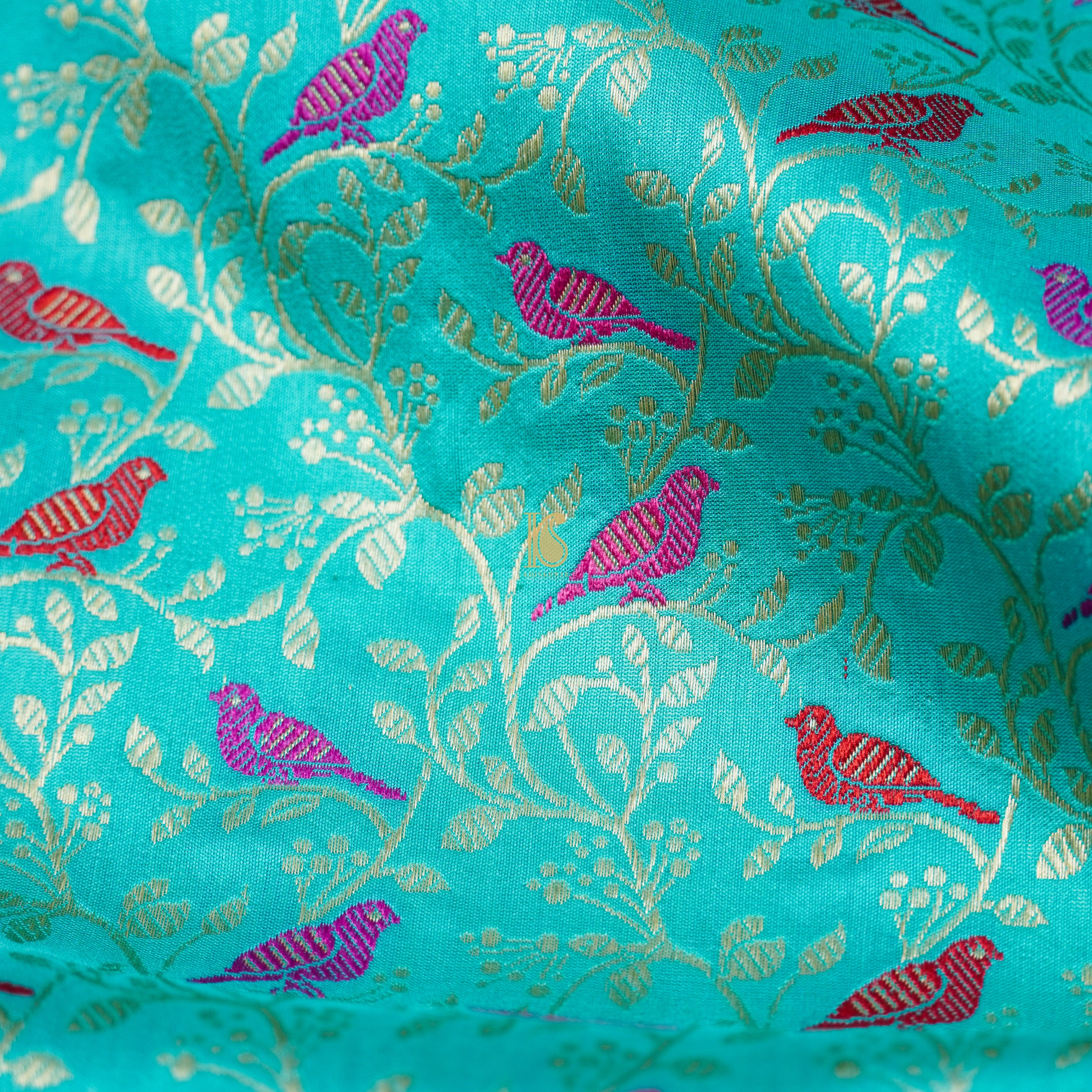 Handloom Katan Silk Robin&
