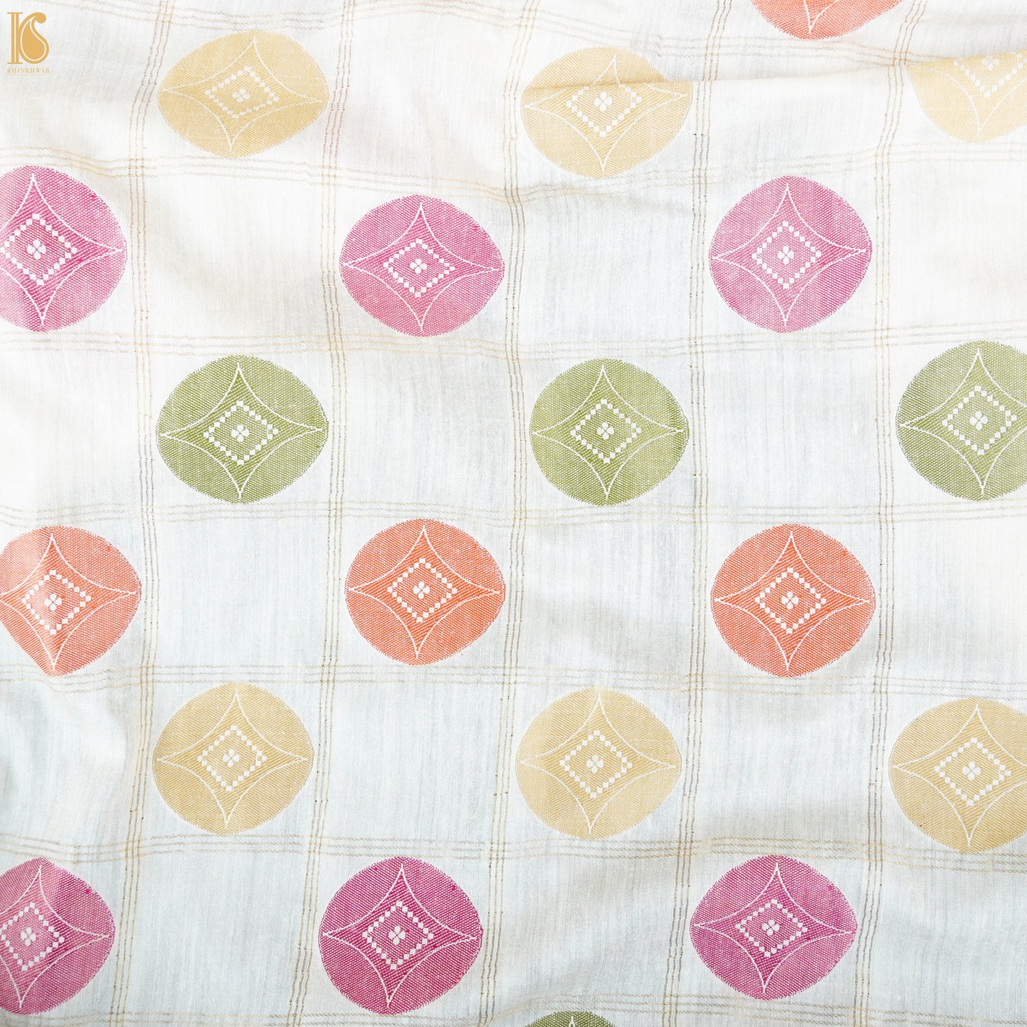 Moonga Silk Handloom Banarasi Meenakari Fabric - Khinkhwab