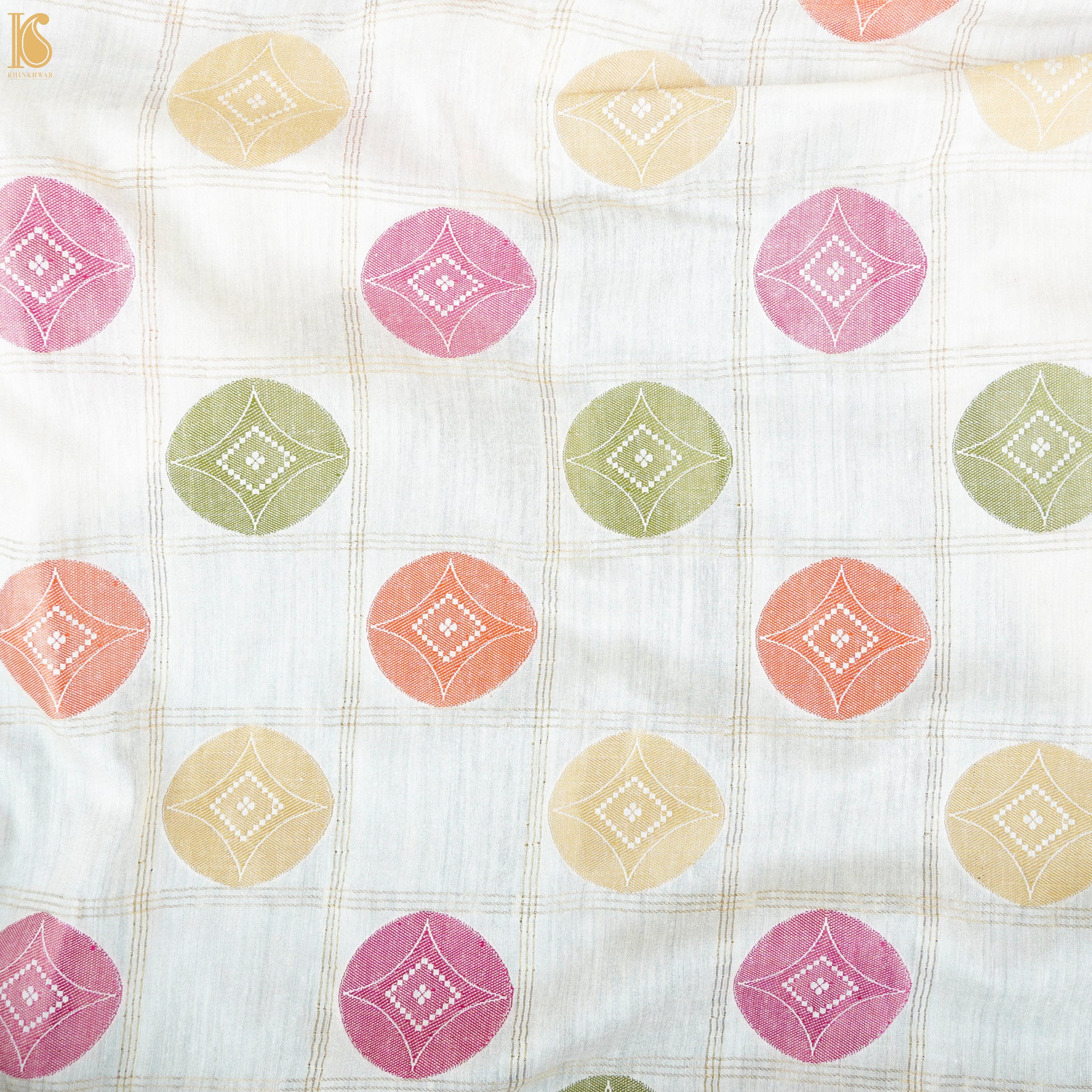 Moonga Silk Handloom Banarasi Meenakari Fabric - Khinkhwab